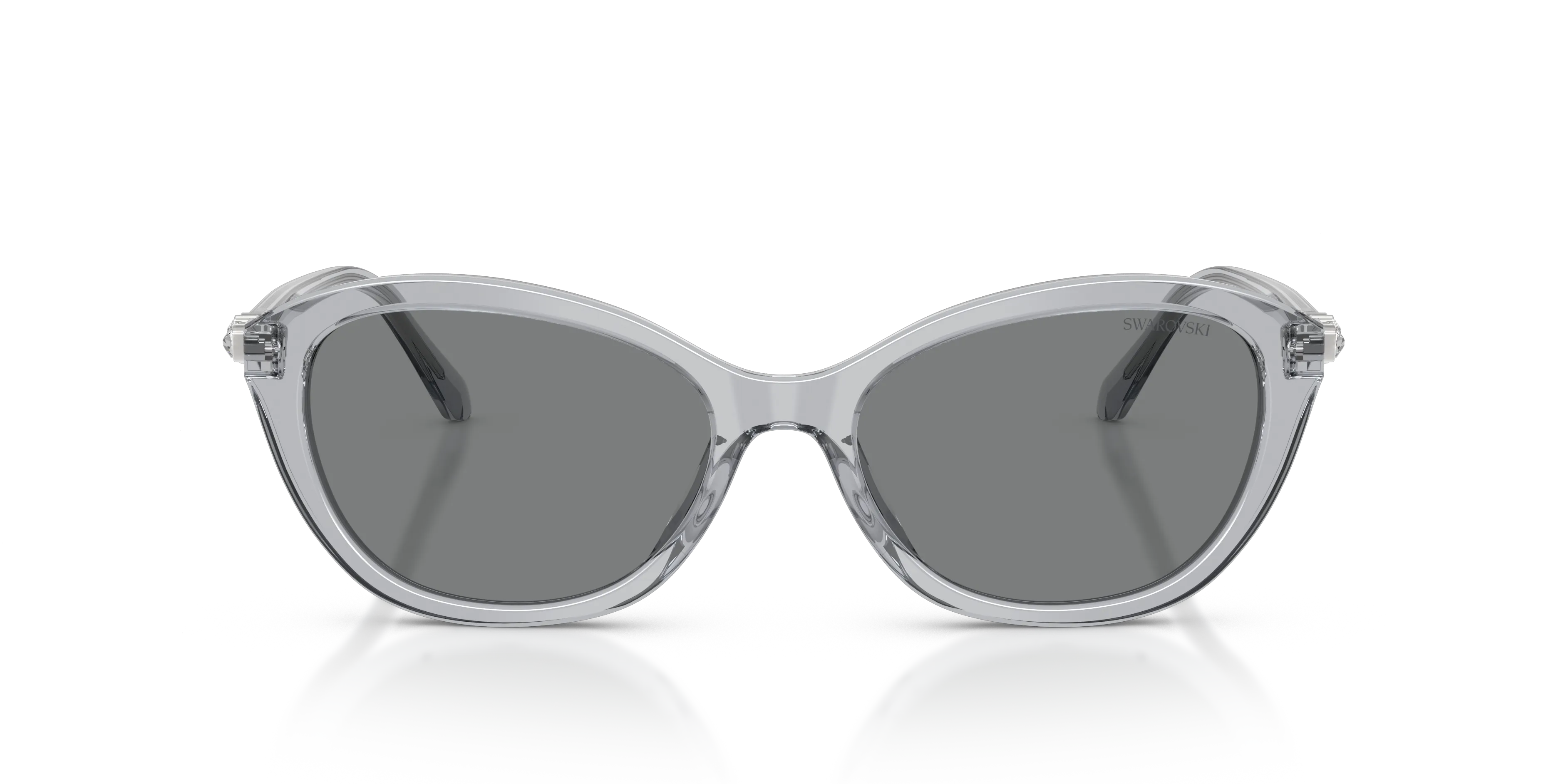 Swarovski SK6066U 111787 Occhiali da sole Acetato Grigio Grigio Rotonda Normale - immagine 3