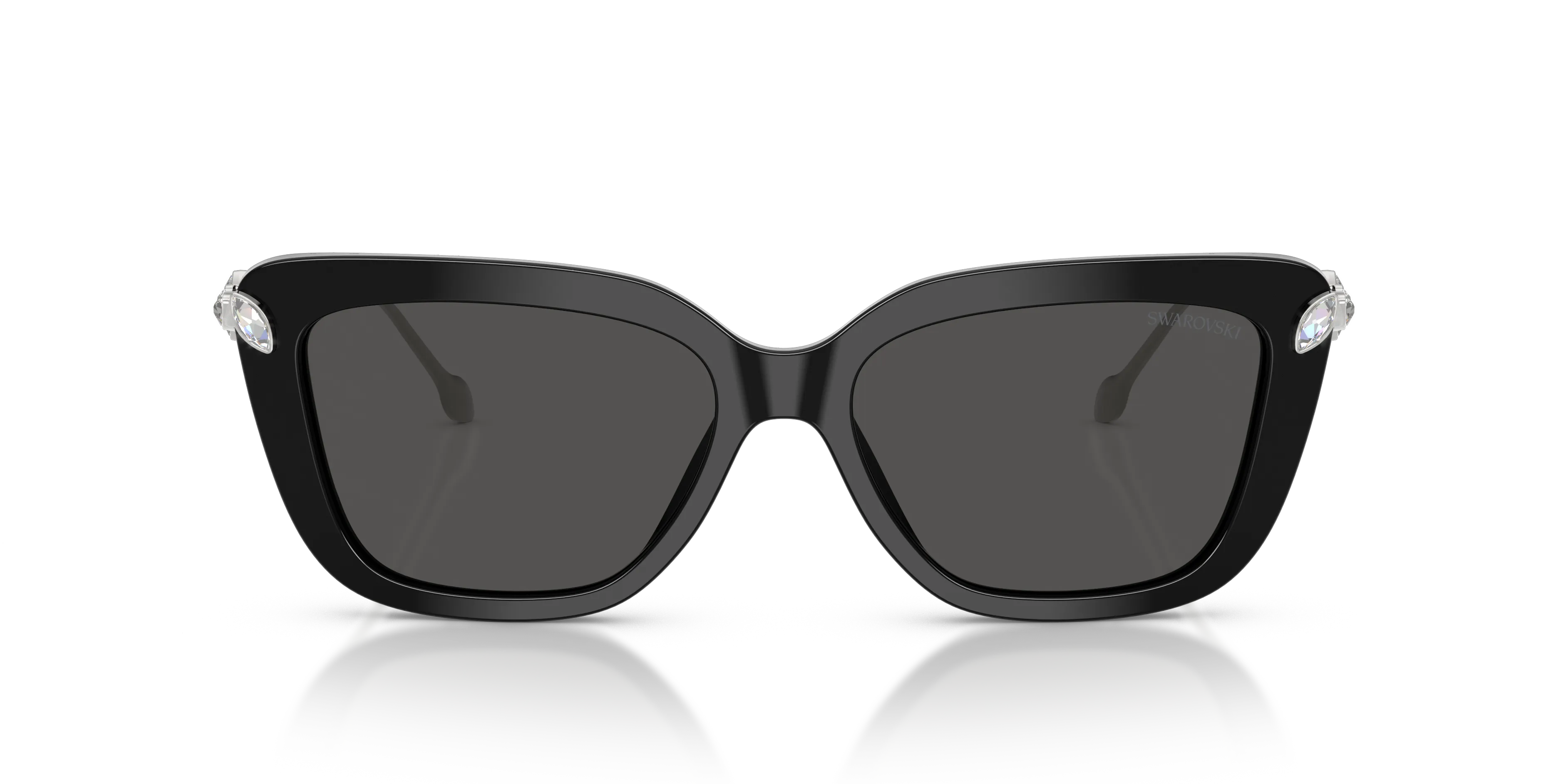 Swarovski SK6065U 103887 Occhiali da sole Acetato Nero Grigio Cat Eye Normale - immagine 3