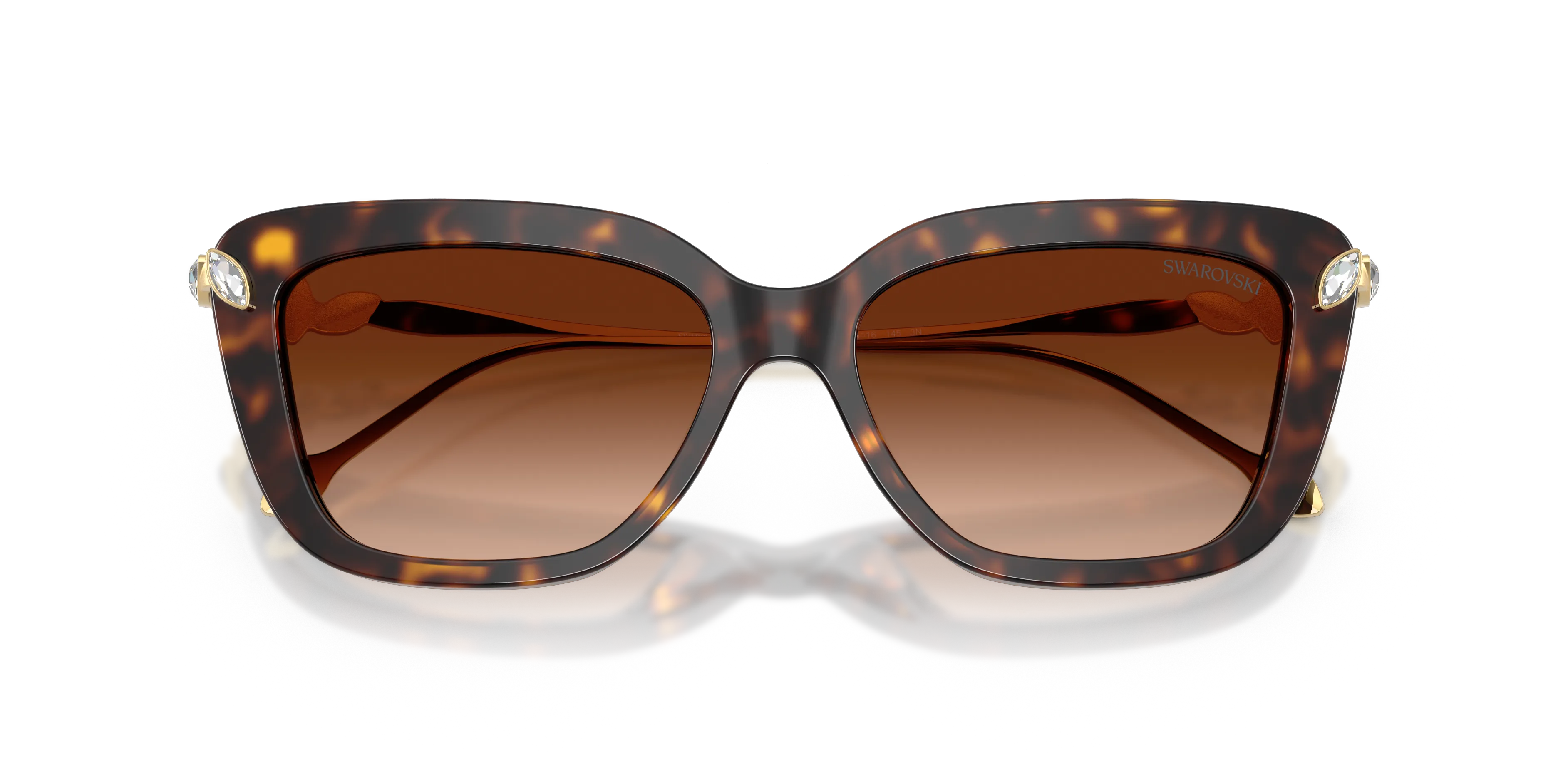 Swarovski SK6065U 100274 Occhiali da sole Acetato Tartaruga Marrone Cat Eye Normale Sfumato - immagine 2