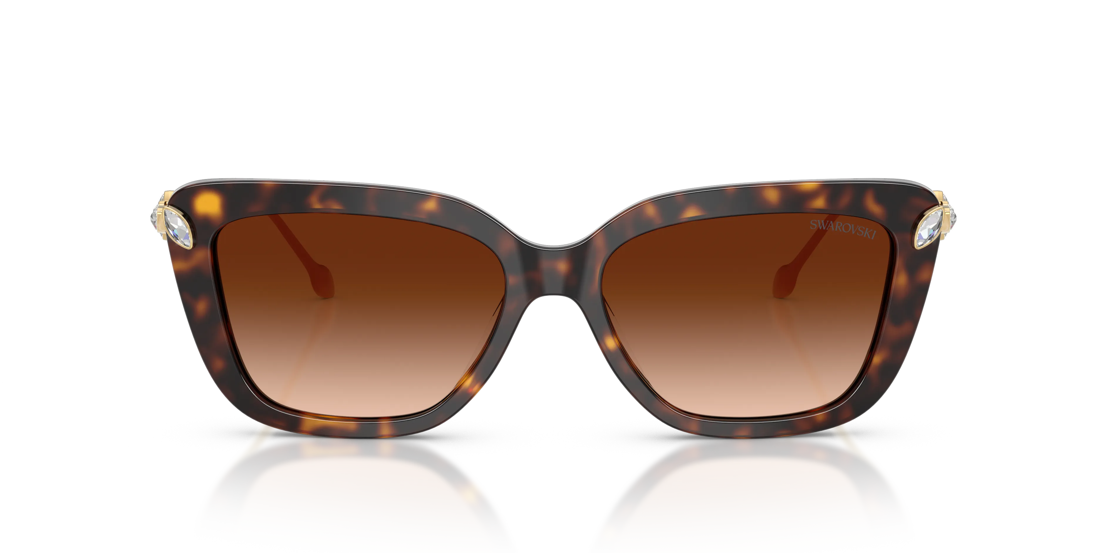 Swarovski SK6065U 100274 Occhiali da sole Acetato Tartaruga Marrone Cat Eye Normale Sfumato - immagine 3