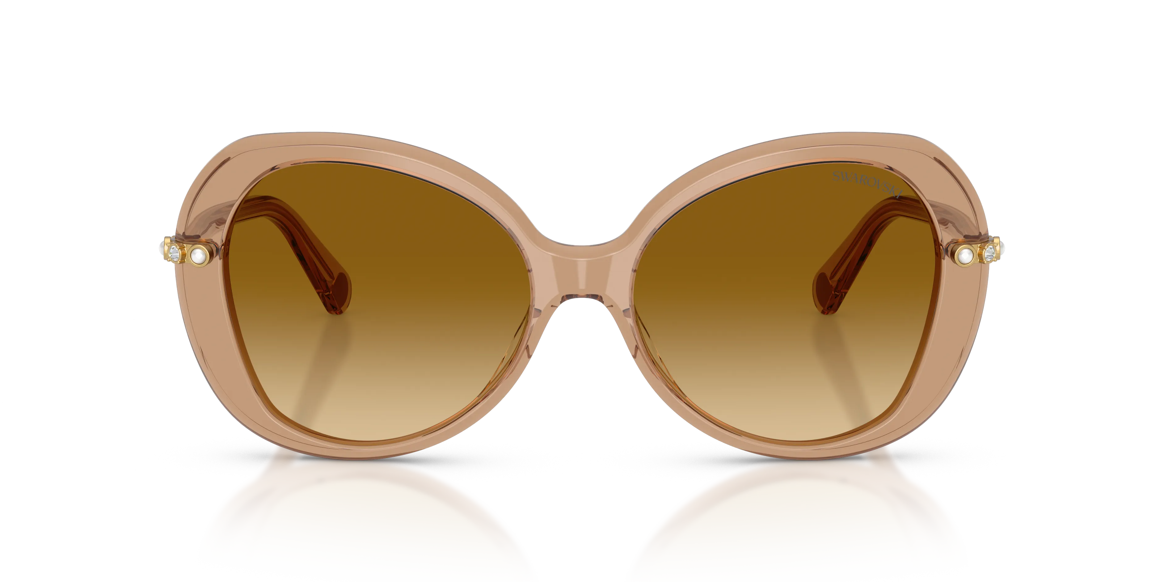 Swarovski SK6059 11243B Occhiali da sole Acetato Marrone Giallo Farfalla Normale Sfumato - immagine 3