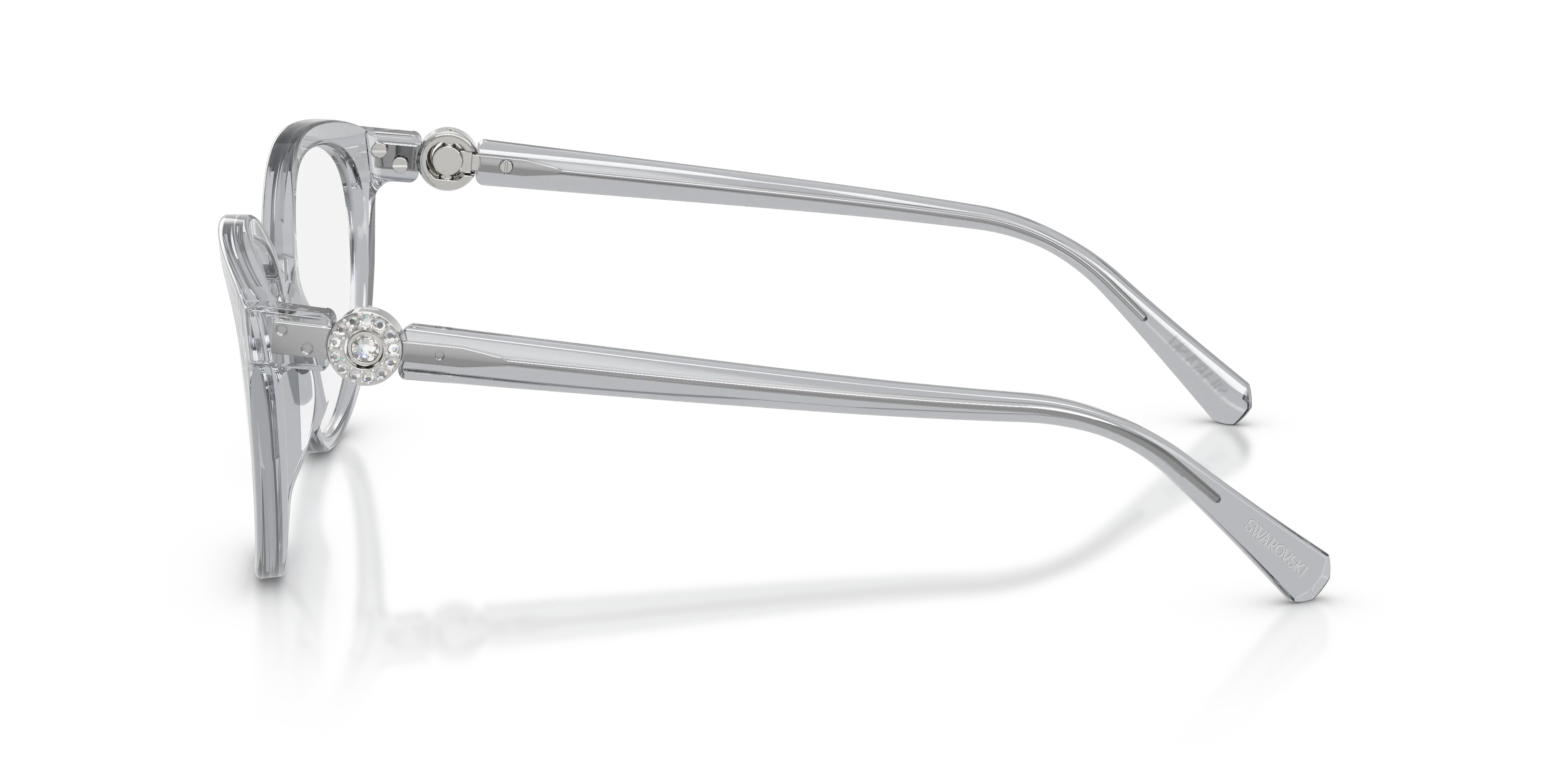 Swarovski SK2078 1117 Montature da vista Acetato Grigio Trasparente Pantos Normale - immagine 4
