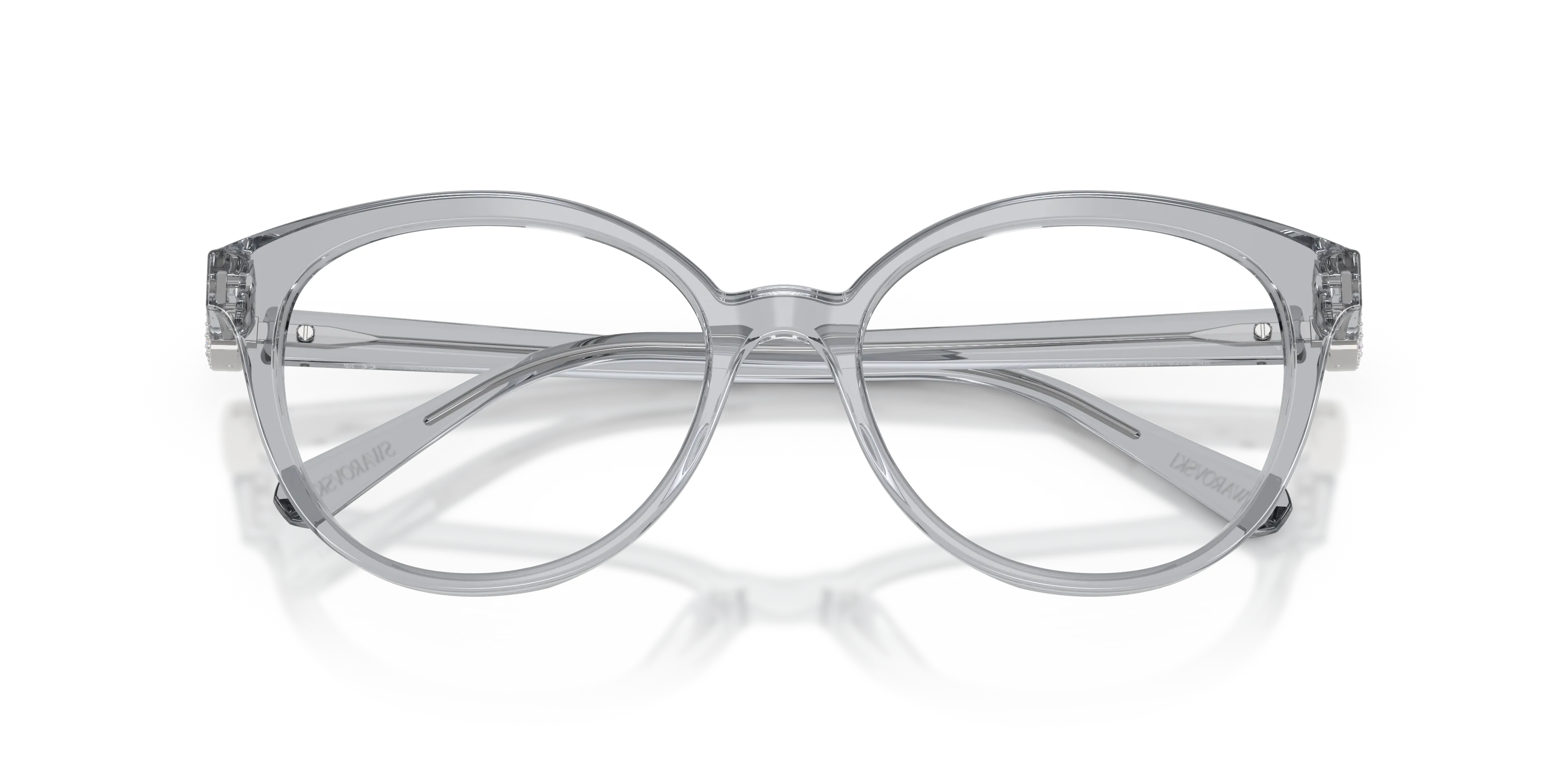 Swarovski SK2078 1117 Montature da vista Acetato Grigio Trasparente Pantos Normale - immagine 2