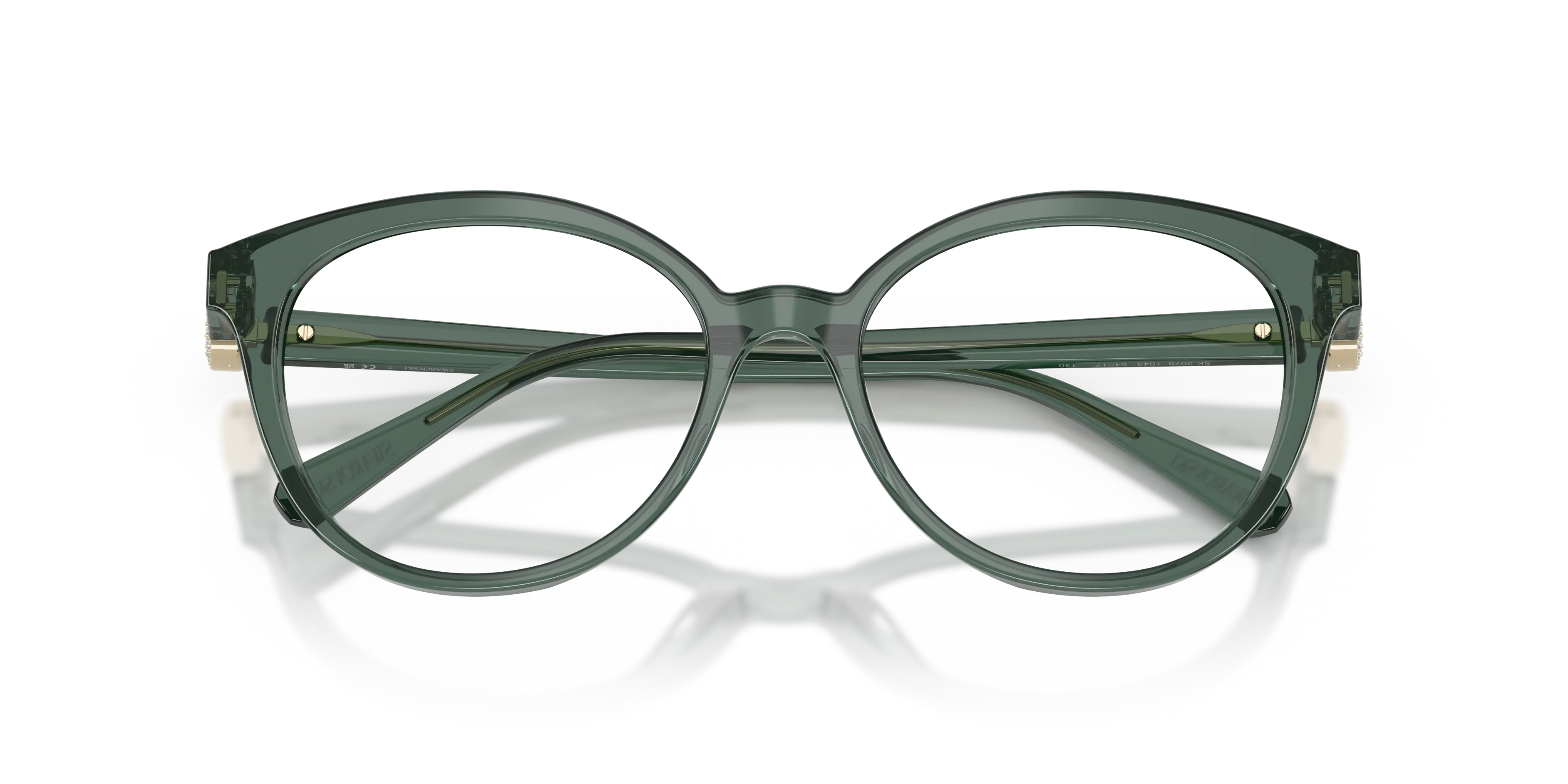Swarovski SK2078 1043 Montature da vista Acetato Verde Trasparente Pantos Normale - immagine 2
