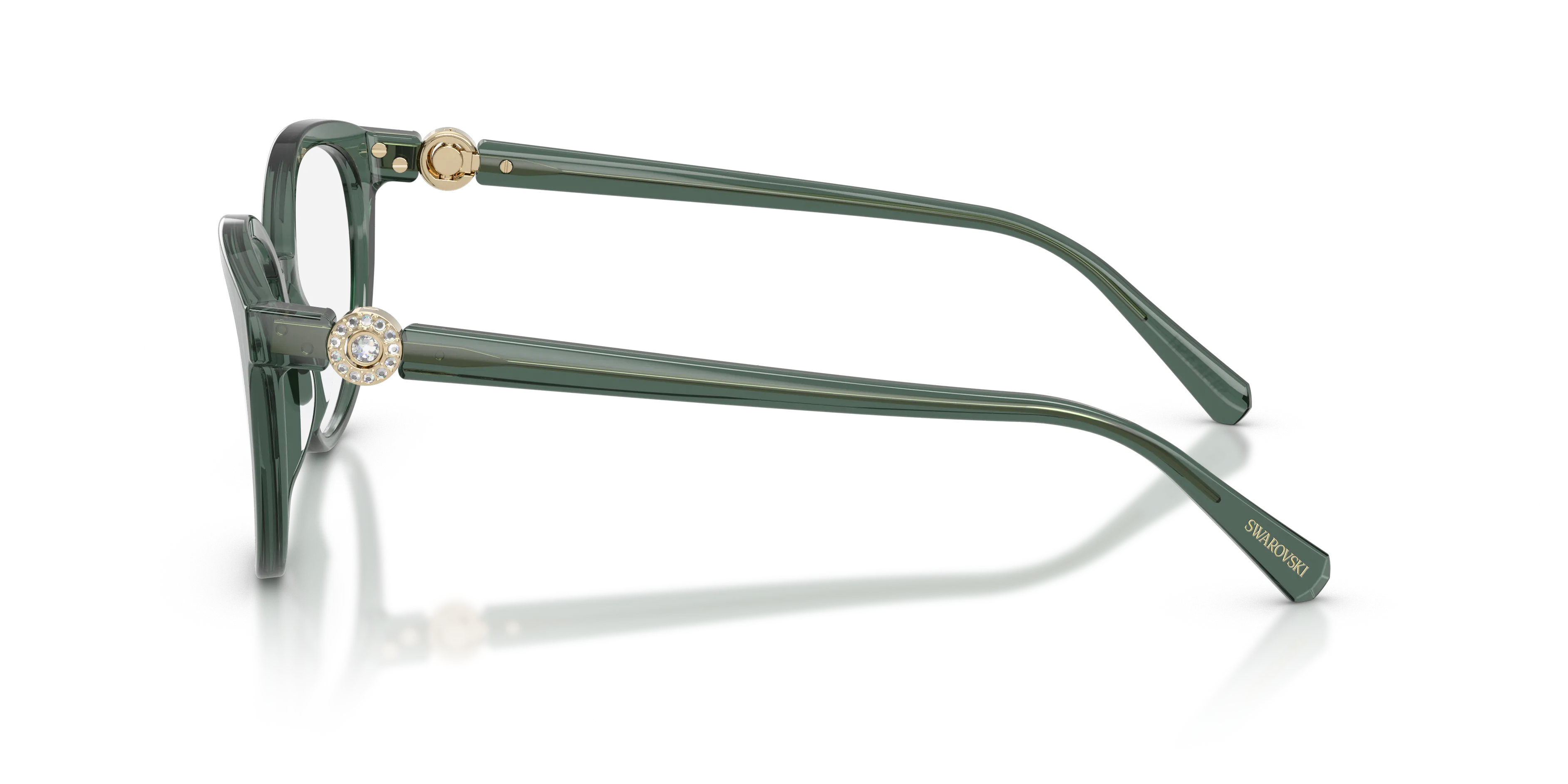 Swarovski SK2078 1043 Montature da vista Acetato Verde Trasparente Pantos Normale - immagine 4
