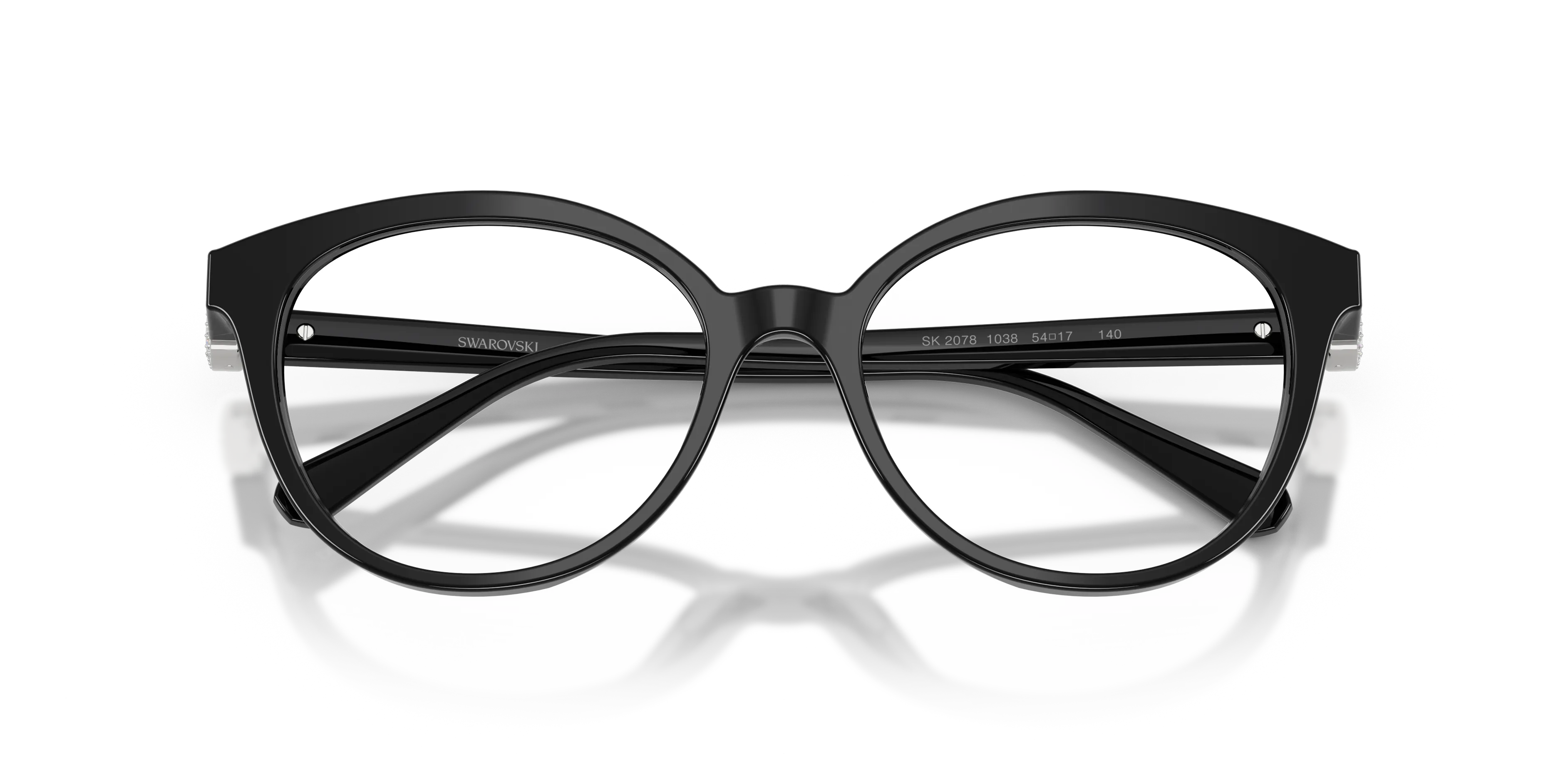 Swarovski SK2078 1038 Montature da vista Acetato Nero Trasparente Pantos Normale - immagine 2
