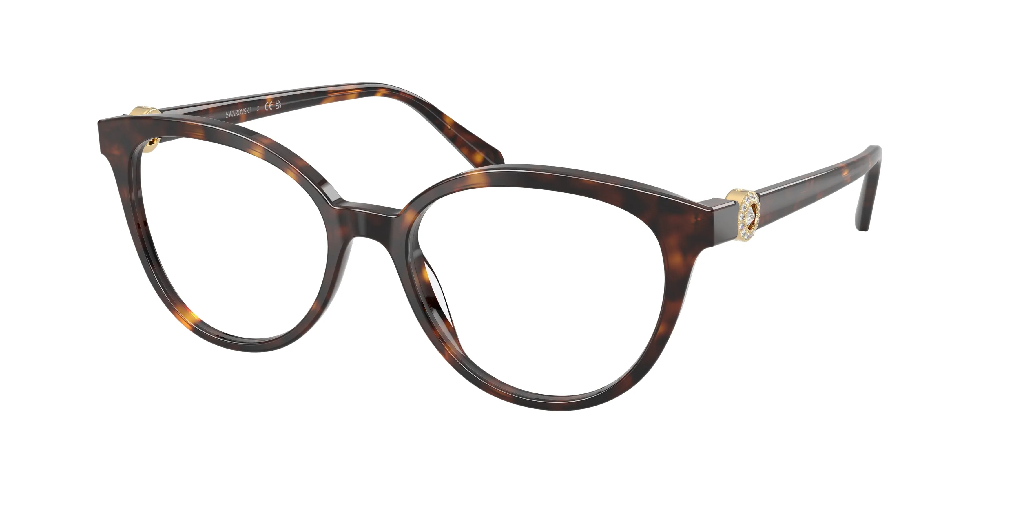 Swarovski SK2078 1002 Montature da vista Acetato Tartaruga Trasparente Pantos Normale - immagine 1