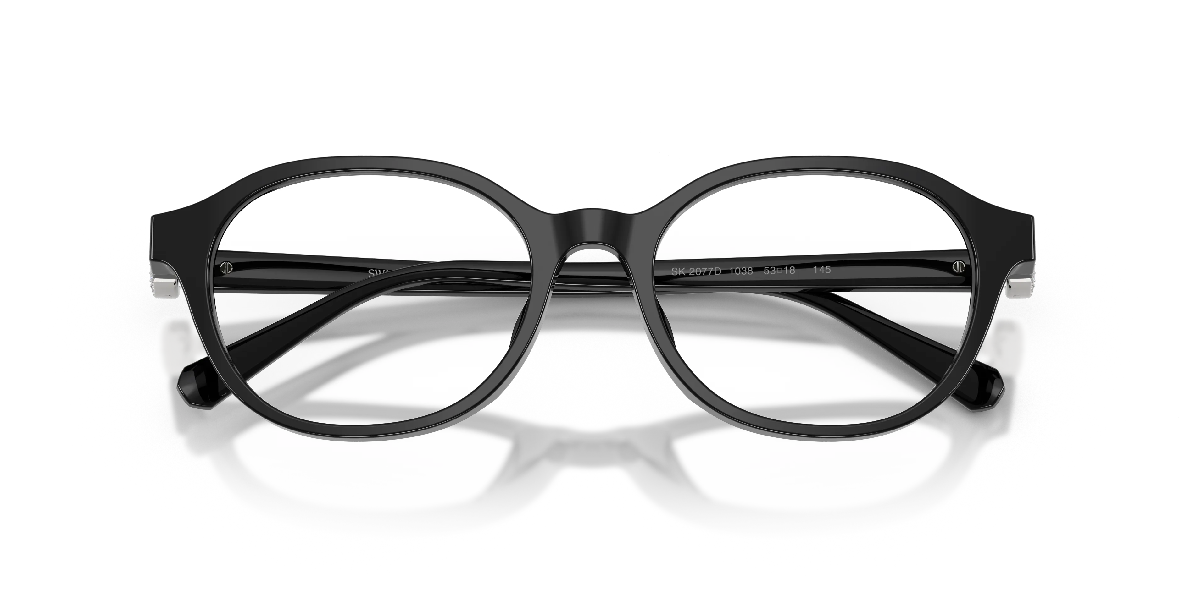 Swarovski SK2077D 1038 Montature da vista Acetato Nero Trasparente Pantos Normale - immagine 2
