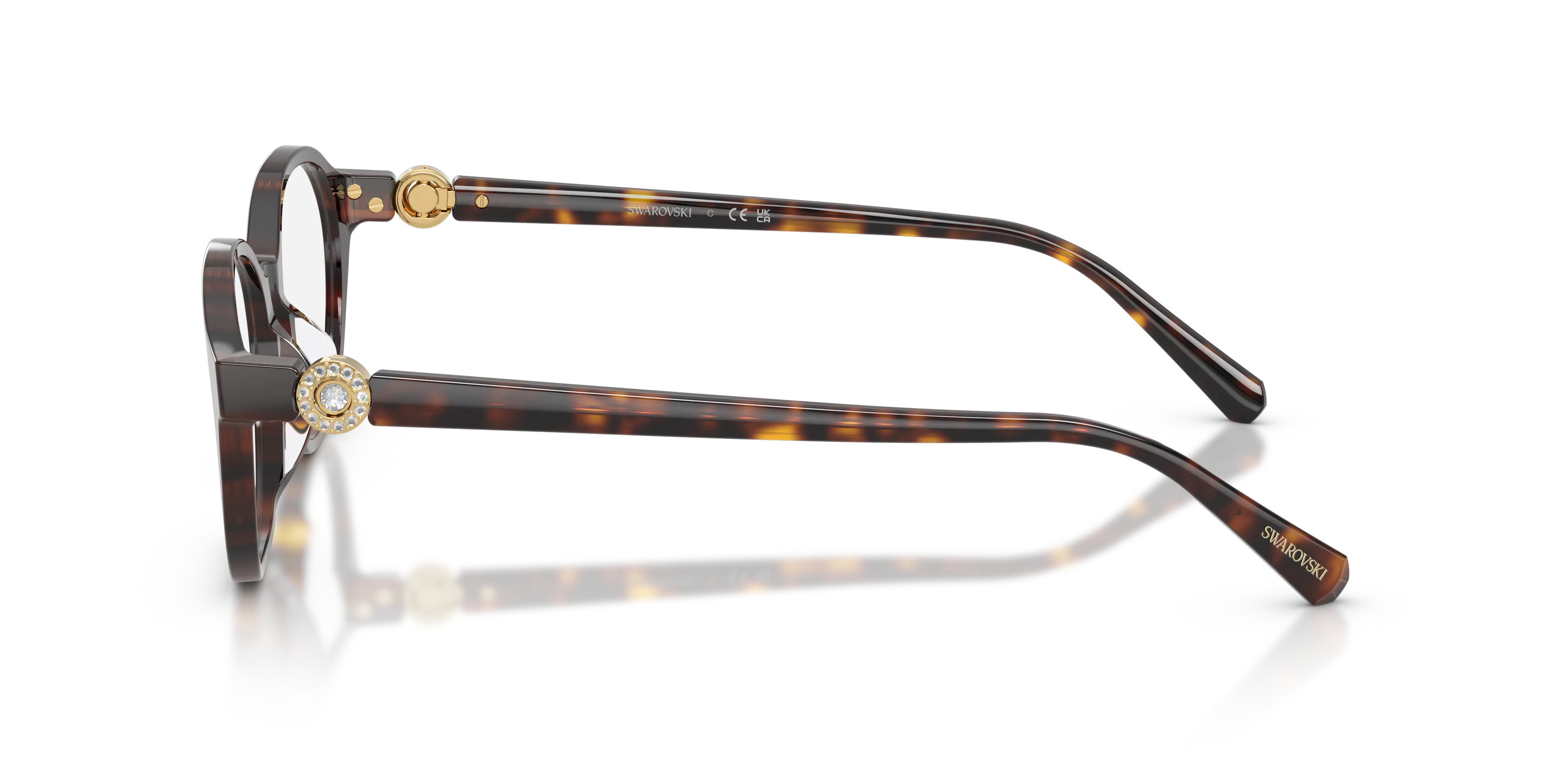 Swarovski SK2077D 1002 Montature da vista Acetato Tartaruga Trasparente Pantos Normale - immagine 4