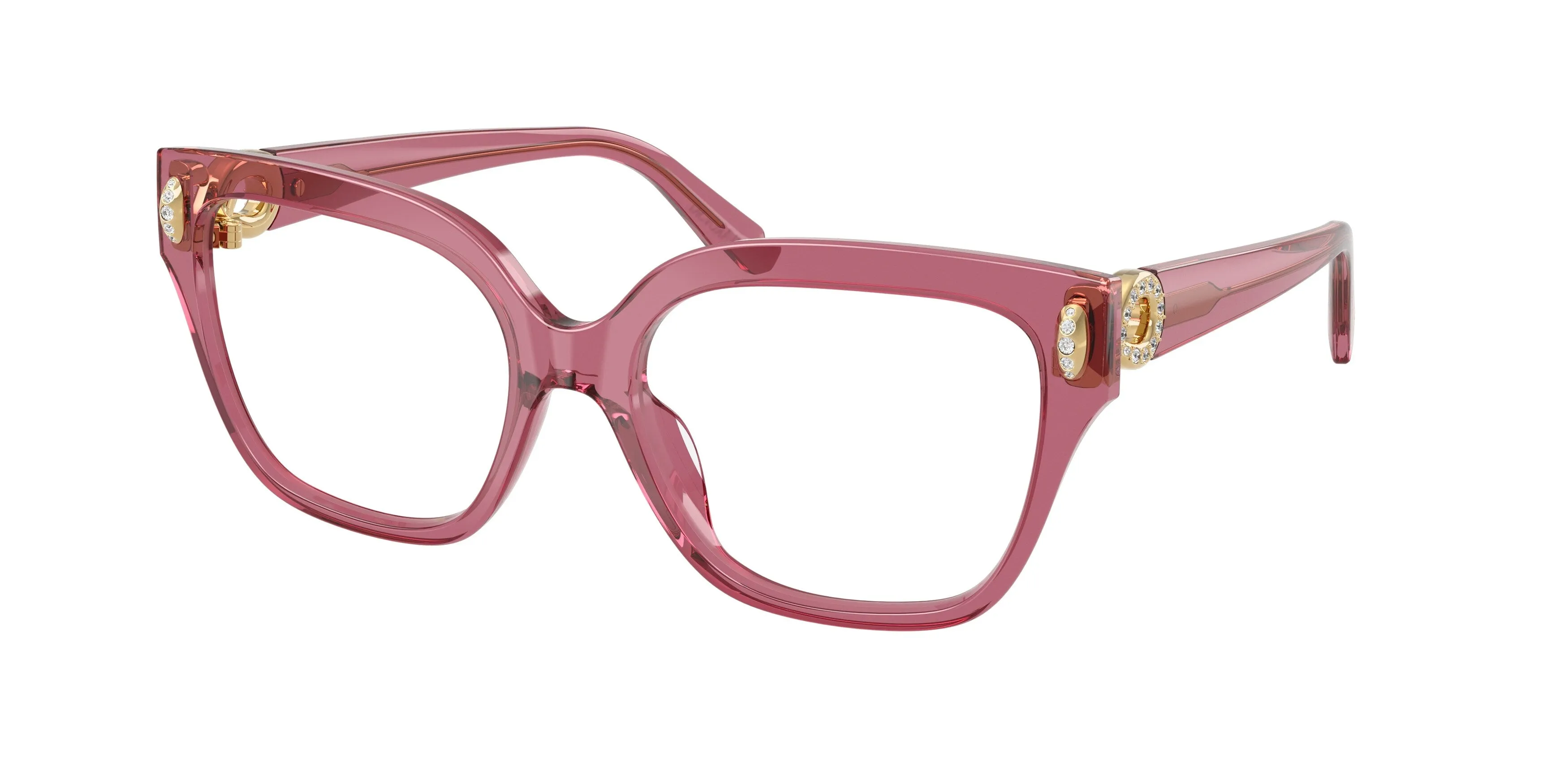 Swarovski SK2076U 1107 Montature da vista Acetato Viola Trasparente Squadrata Normale - immagine 1