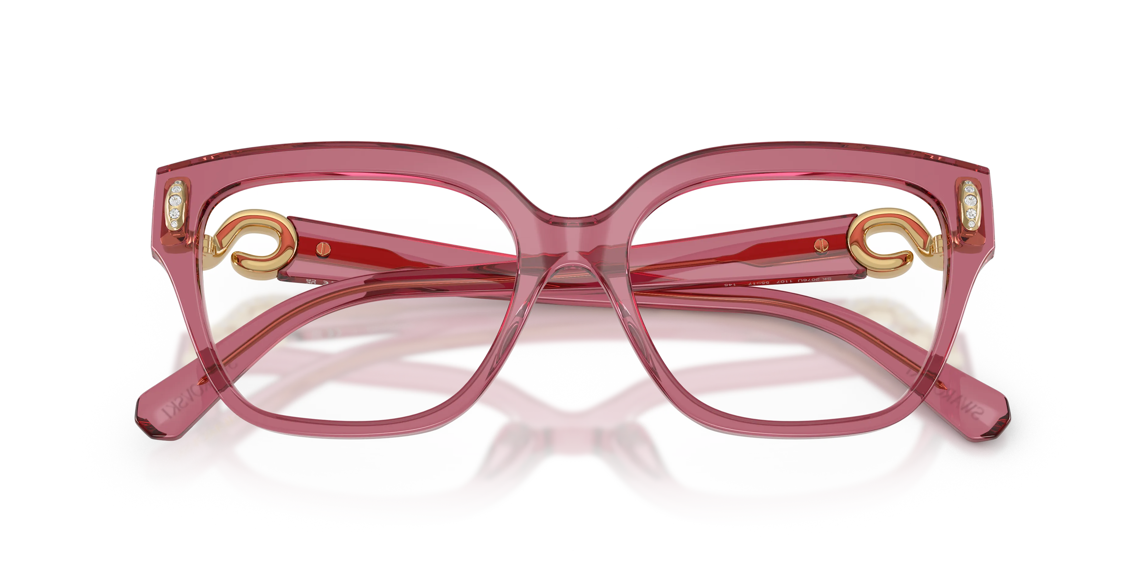 Swarovski SK2076U 1107 Montature da vista Acetato Viola Trasparente Squadrata Normale - immagine 2