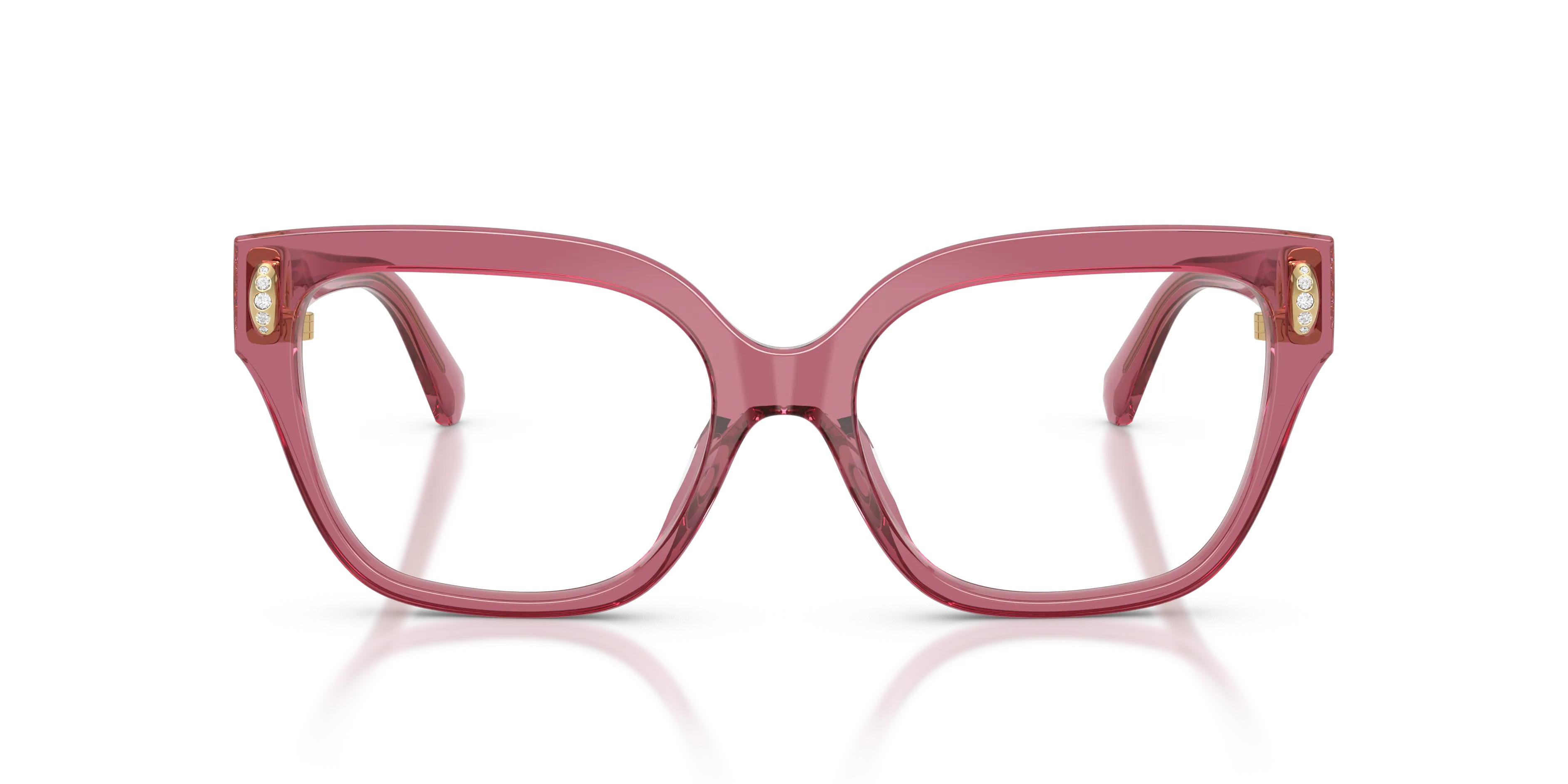 Swarovski SK2076U 1107 Montature da vista Acetato Viola Trasparente Squadrata Normale - immagine 3
