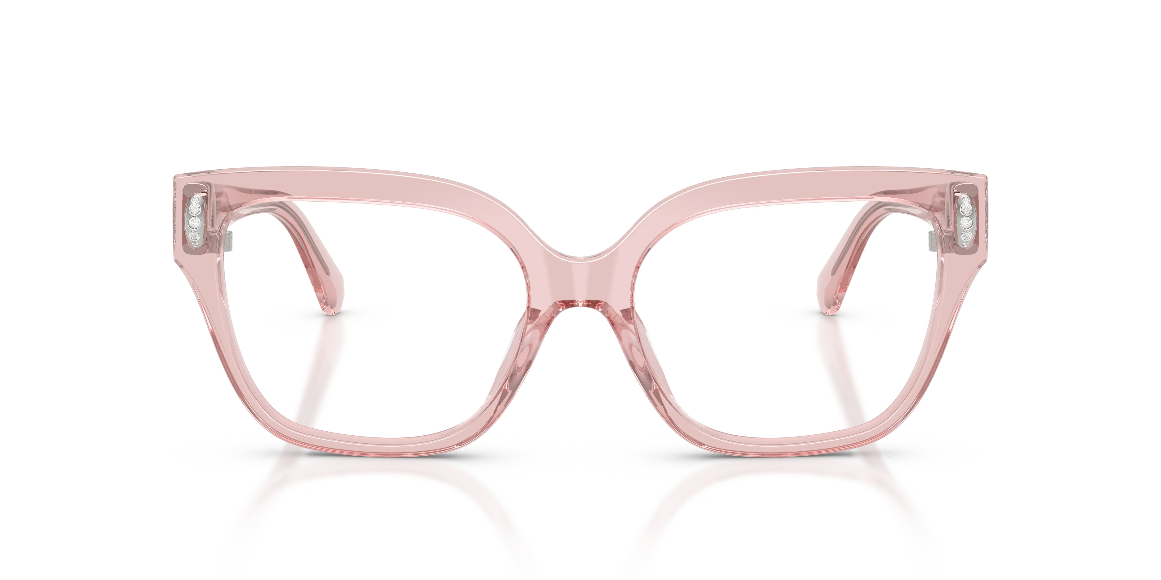 Swarovski SK2076U 1105 Montature da vista Acetato Rosa Trasparente Squadrata Normale - immagine 3