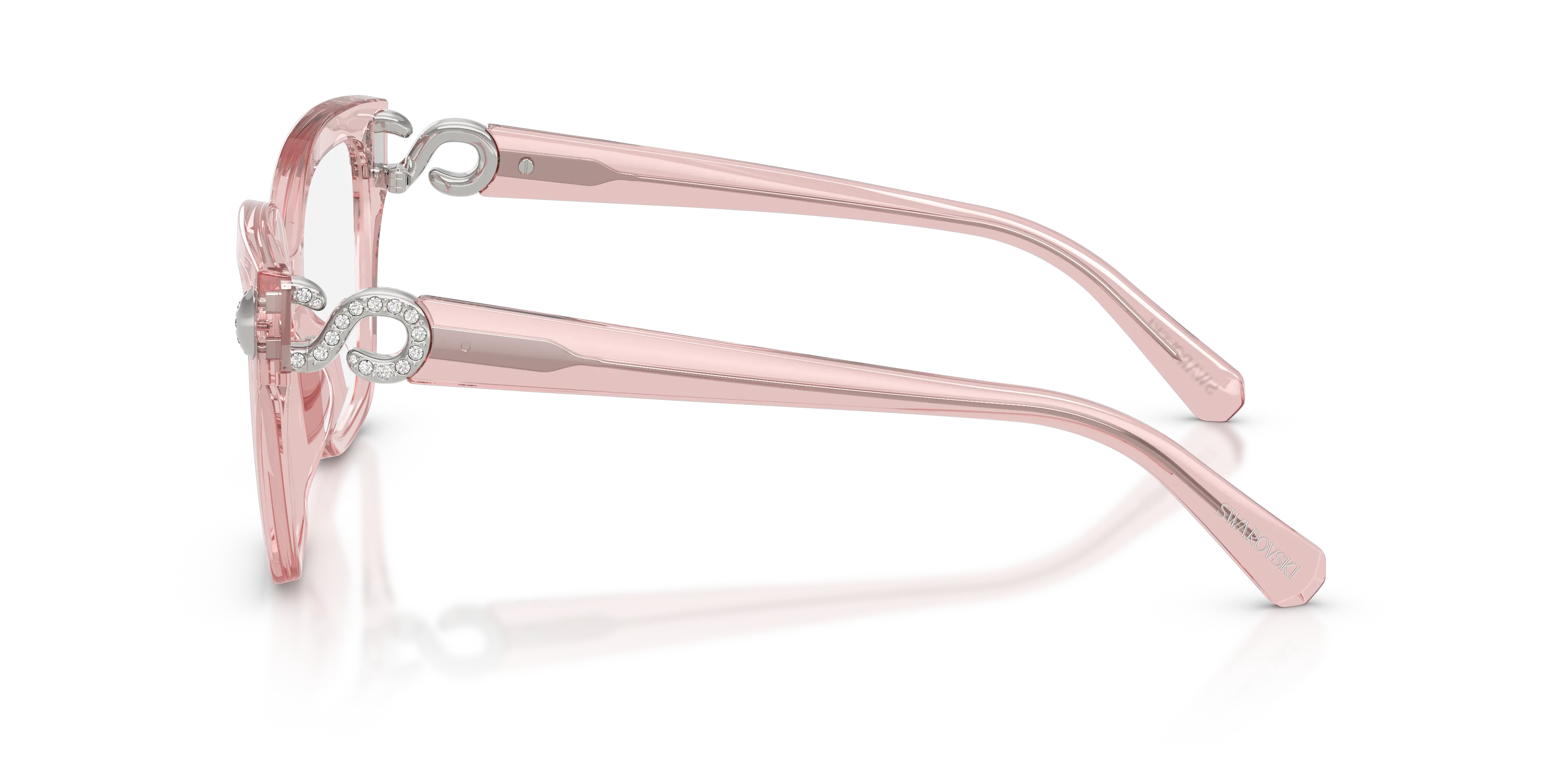 Swarovski SK2076U 1105 Montature da vista Acetato Rosa Trasparente Squadrata Normale - immagine 4