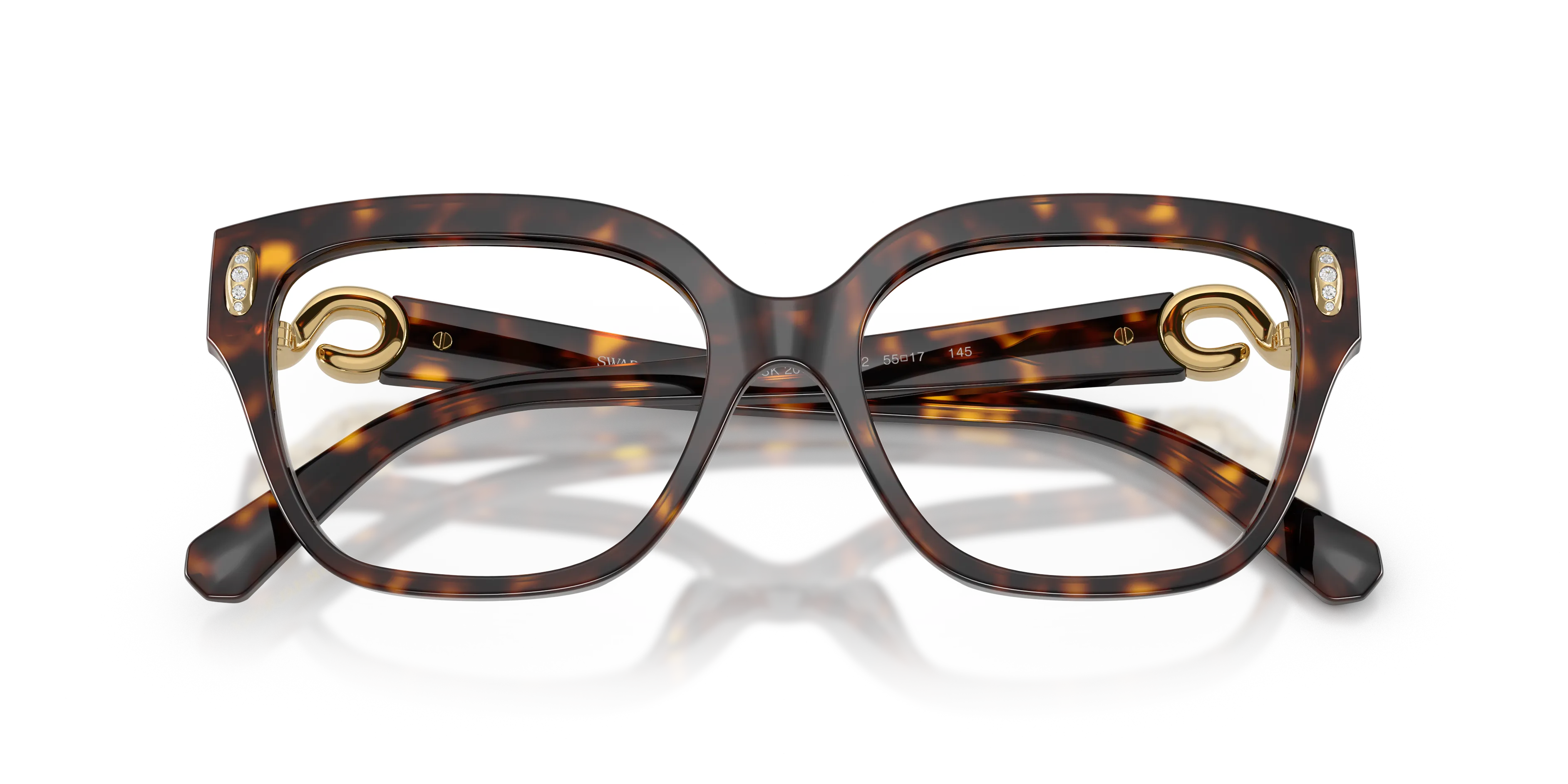 Swarovski SK2076U 1002 Montature da vista Acetato Tartaruga Trasparente Squadrata Normale - immagine 2