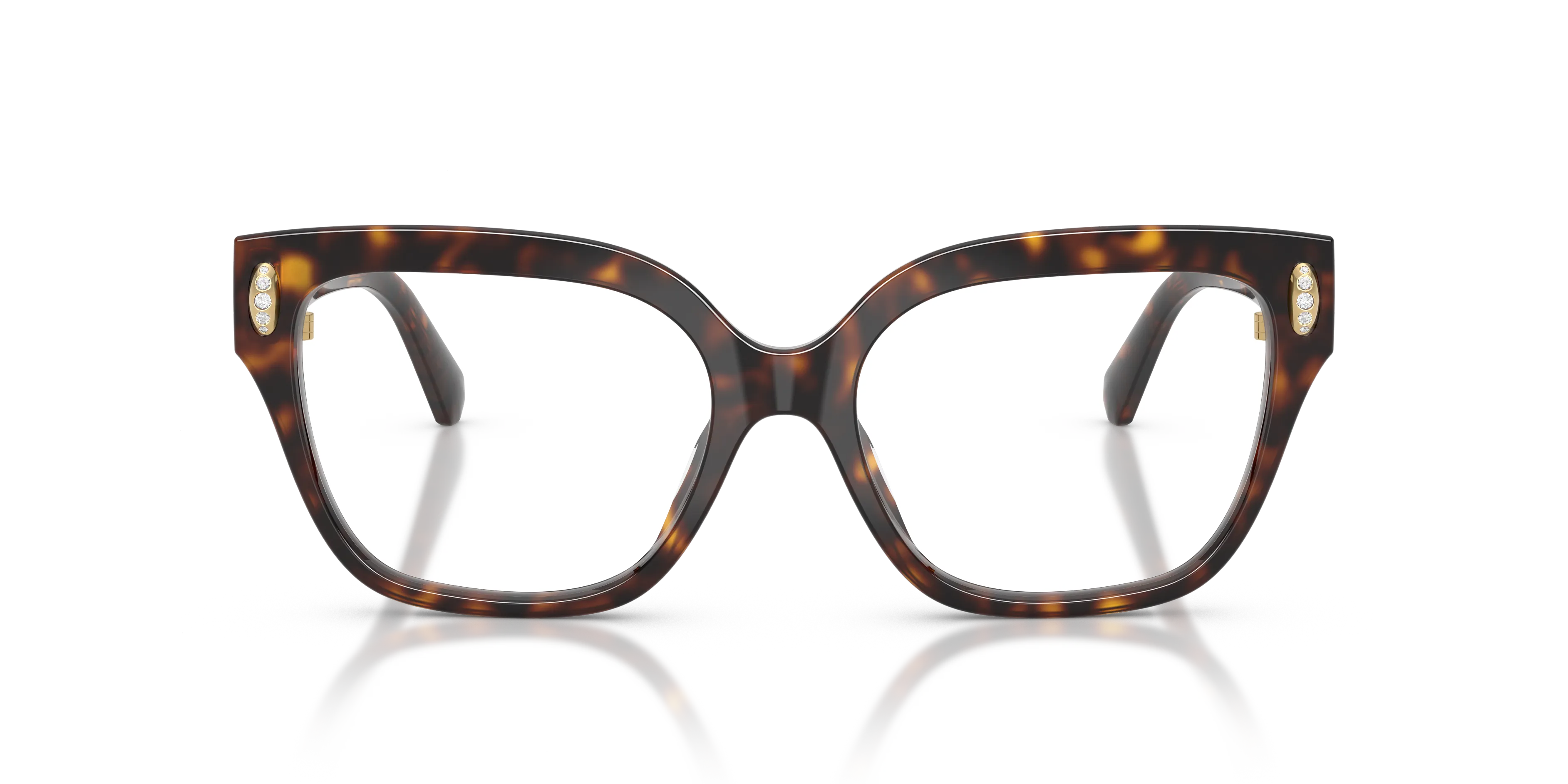 Swarovski SK2076U 1002 Montature da vista Acetato Tartaruga Trasparente Squadrata Normale - immagine 3