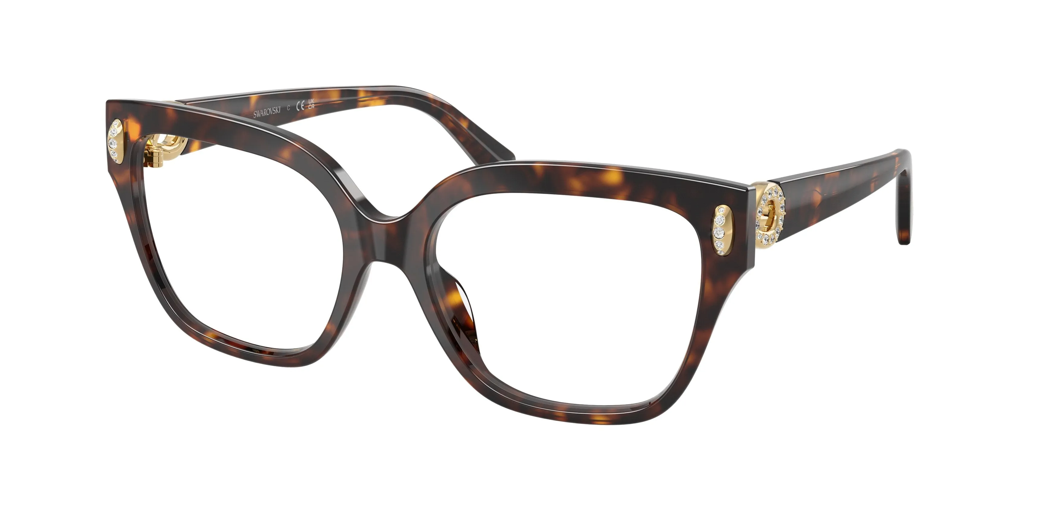 Swarovski SK2076U 1002 Montature da vista Acetato Tartaruga Trasparente Squadrata Normale - immagine 1