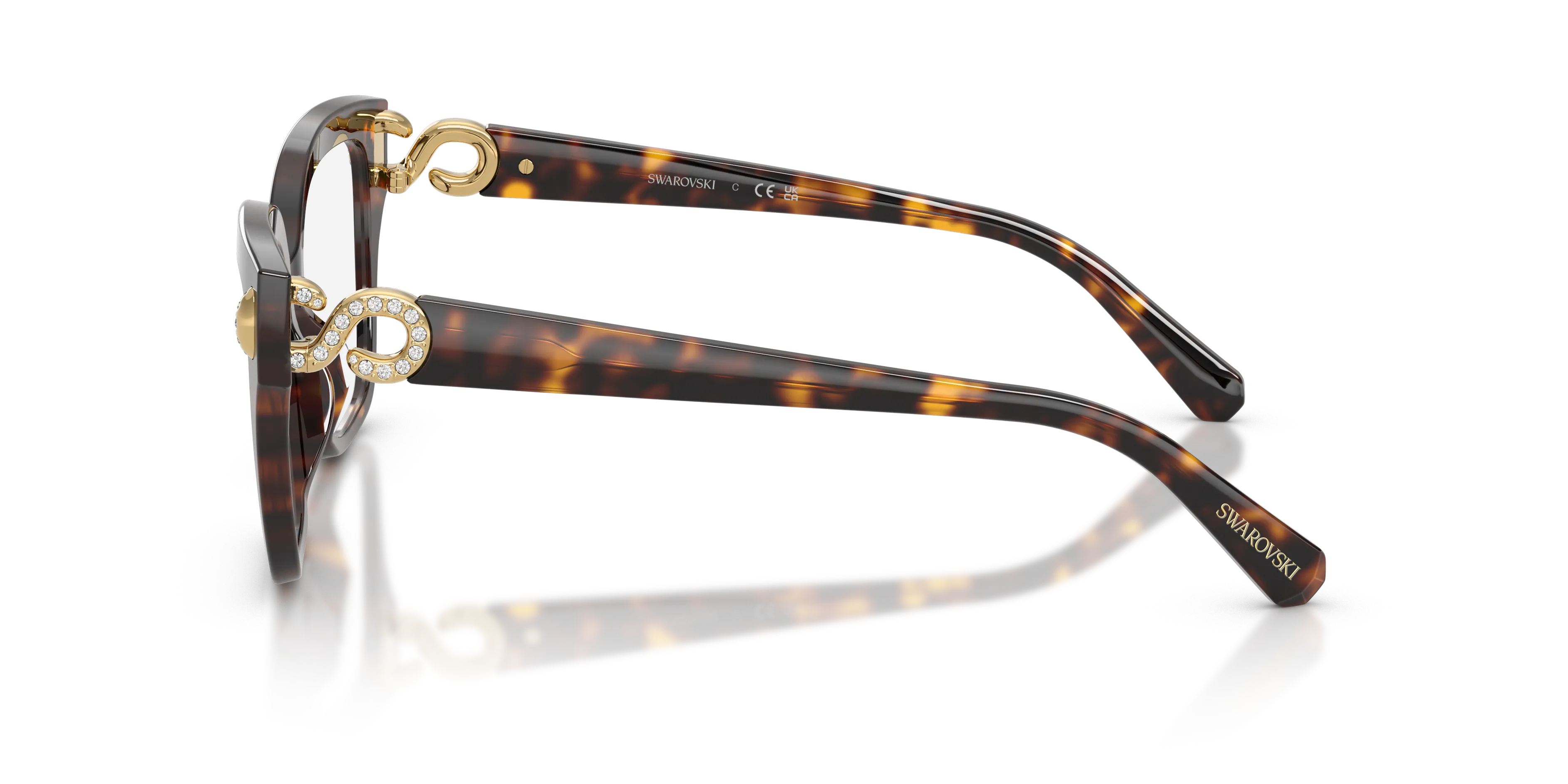 Swarovski SK2076U 1002 Montature da vista Acetato Tartaruga Trasparente Squadrata Normale - immagine 4