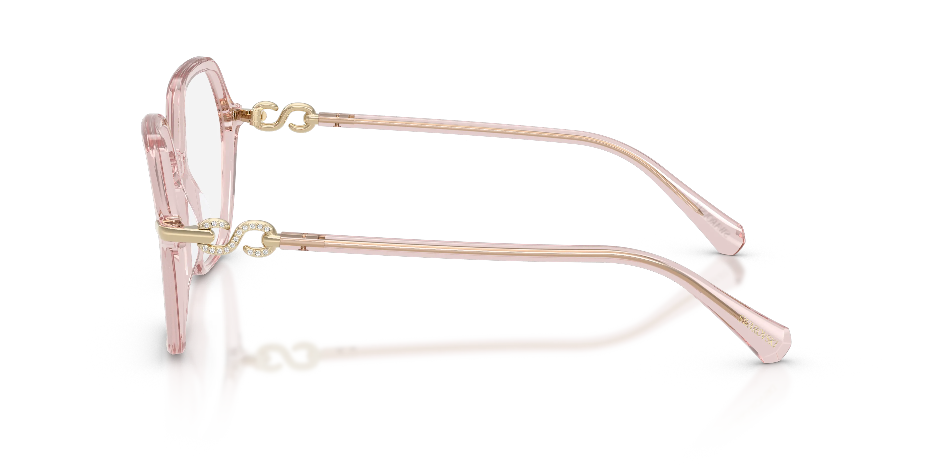 Swarovski SK2075 1111 Montature da vista Acetato Rosa Trasparente Geometrica Normale - immagine 4