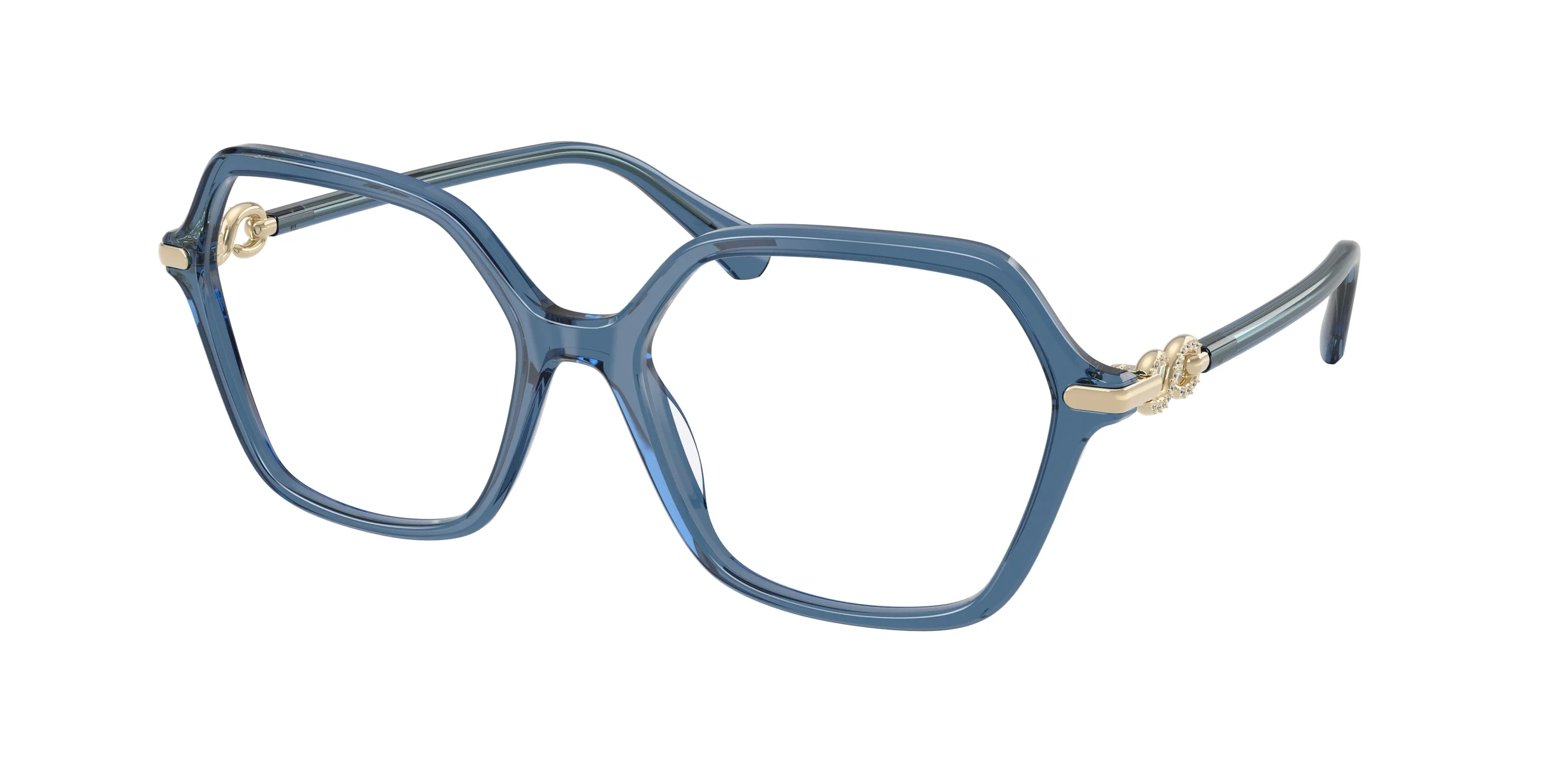 Swarovski SK2075 1110 Montature da vista Acetato Blu Trasparente Geometrica Normale - immagine 1