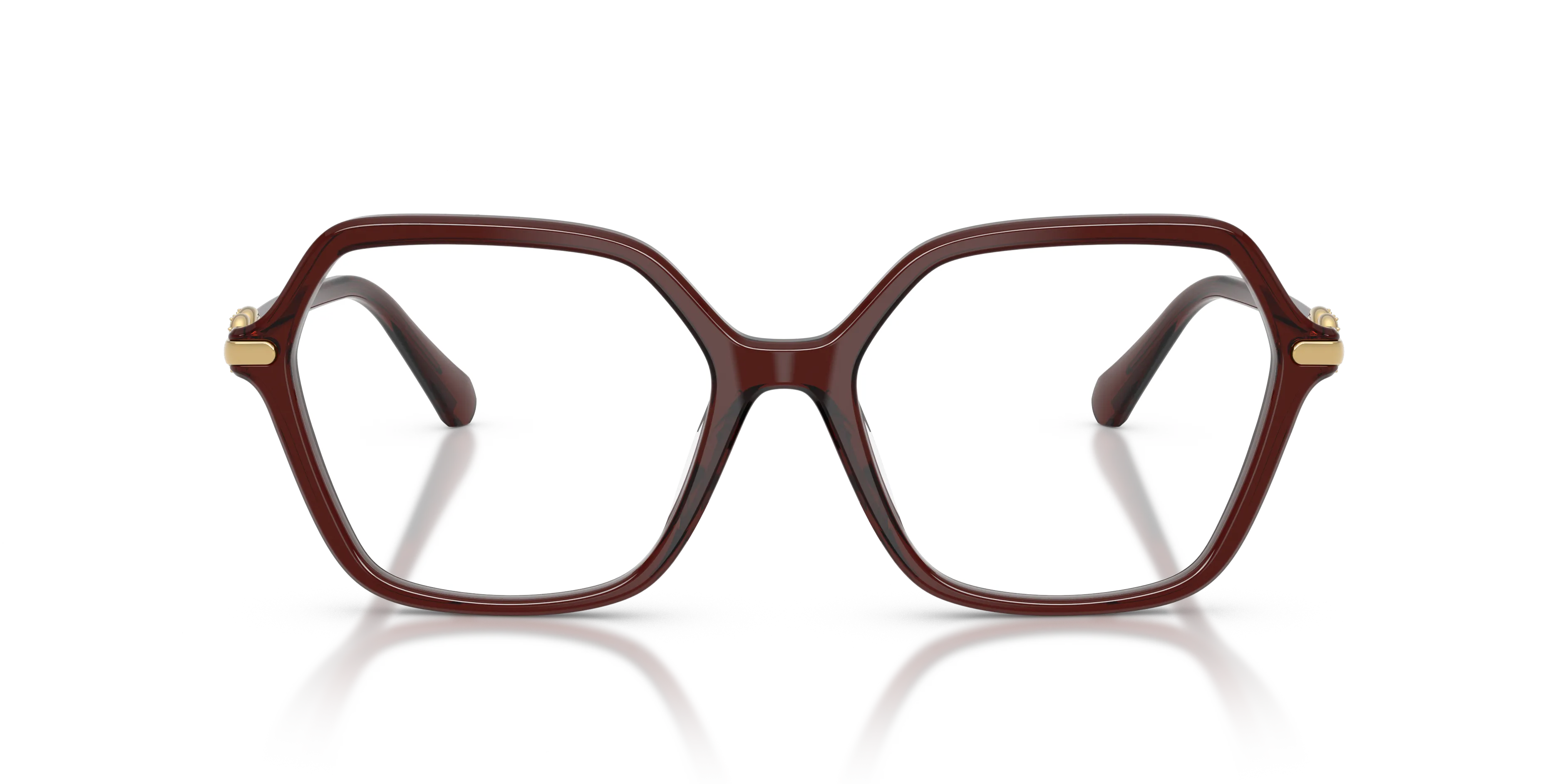 Swarovski SK2075 1098 Montature da vista Acetato Rosso Trasparente Geometrica Normale - immagine 3