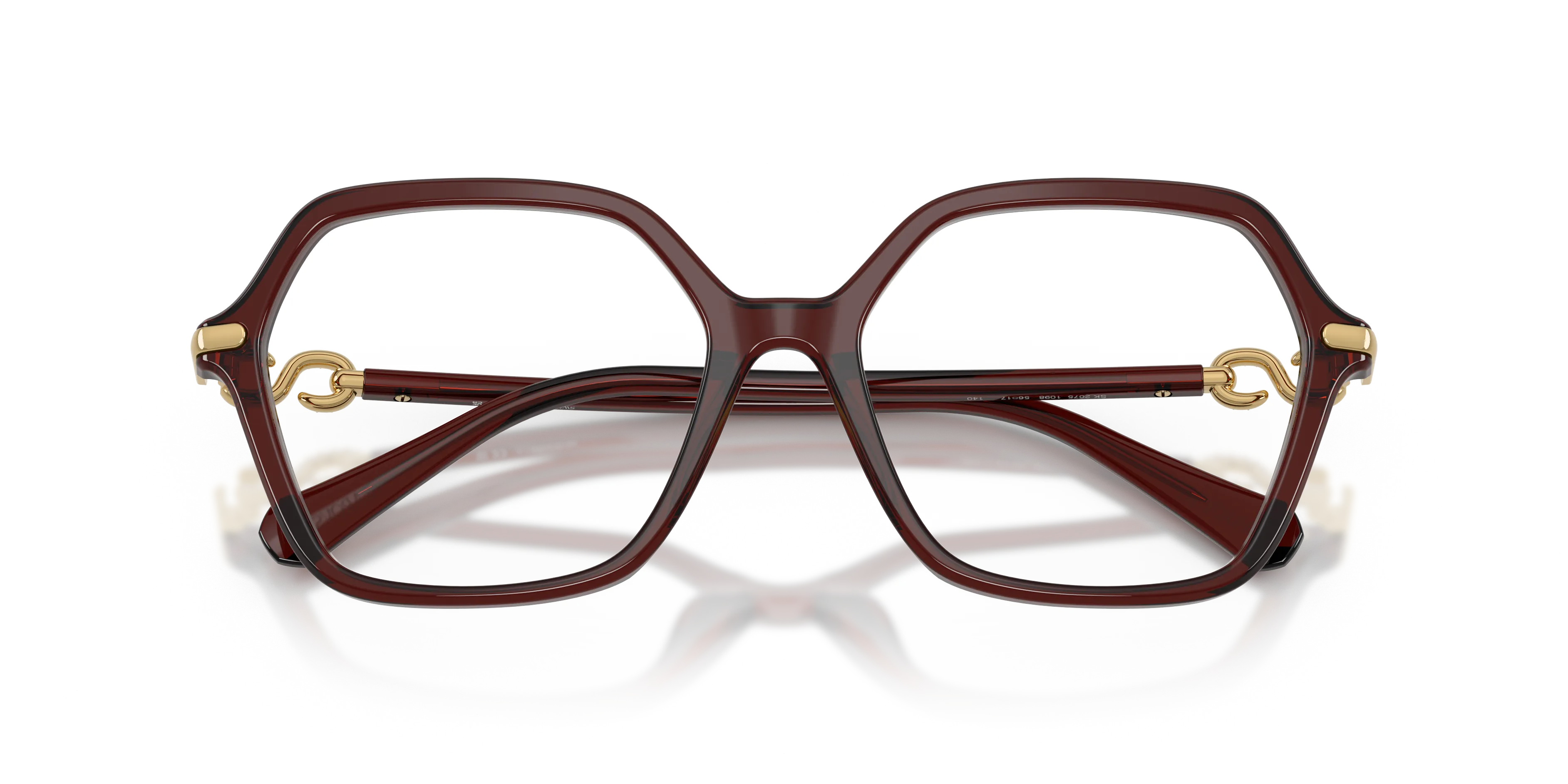 Swarovski SK2075 1098 Montature da vista Acetato Rosso Trasparente Geometrica Normale - immagine 2