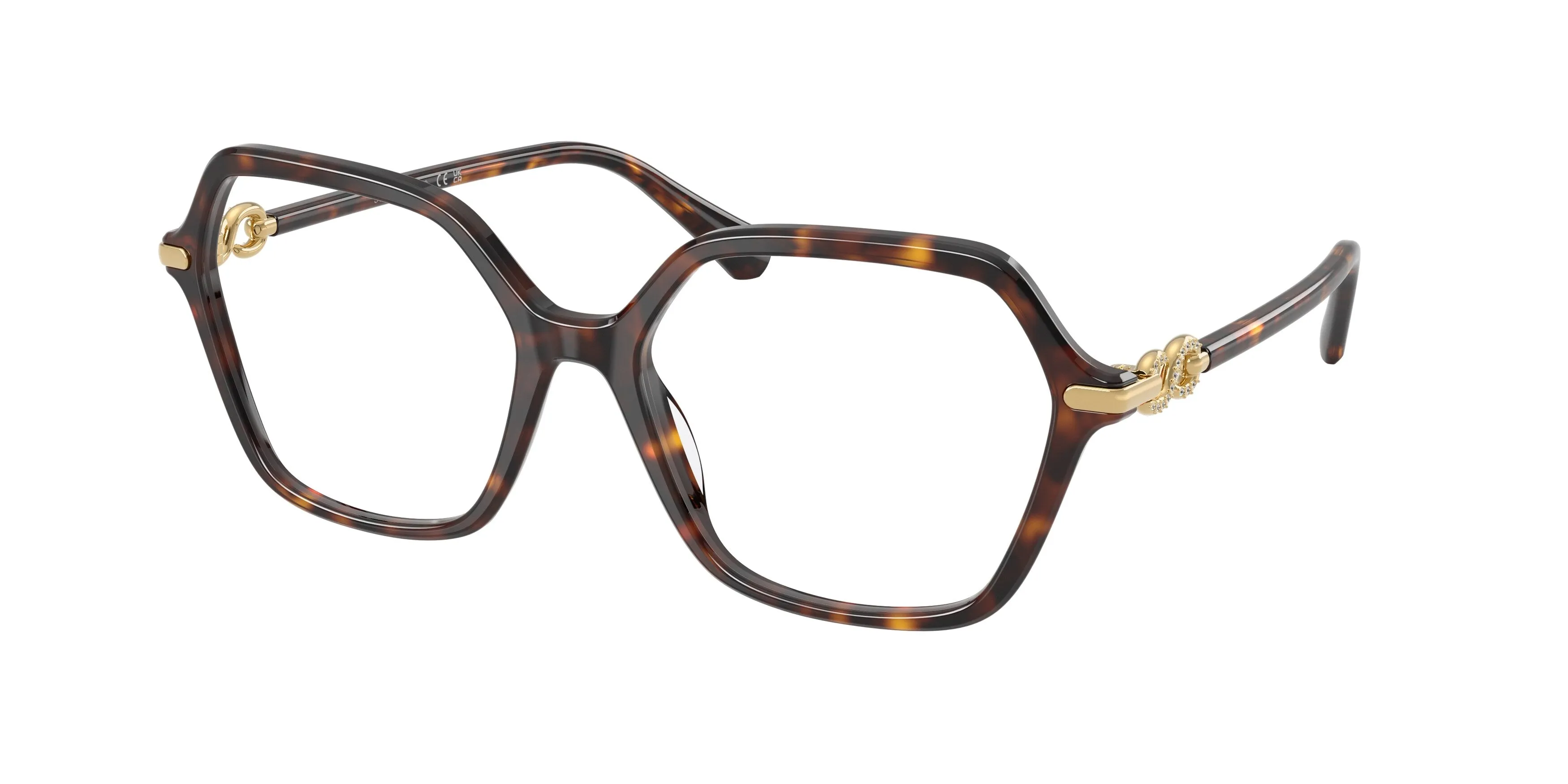 Swarovski SK2075 1002 Montature da vista Acetato Tartaruga Trasparente Geometrica Normale - immagine 1