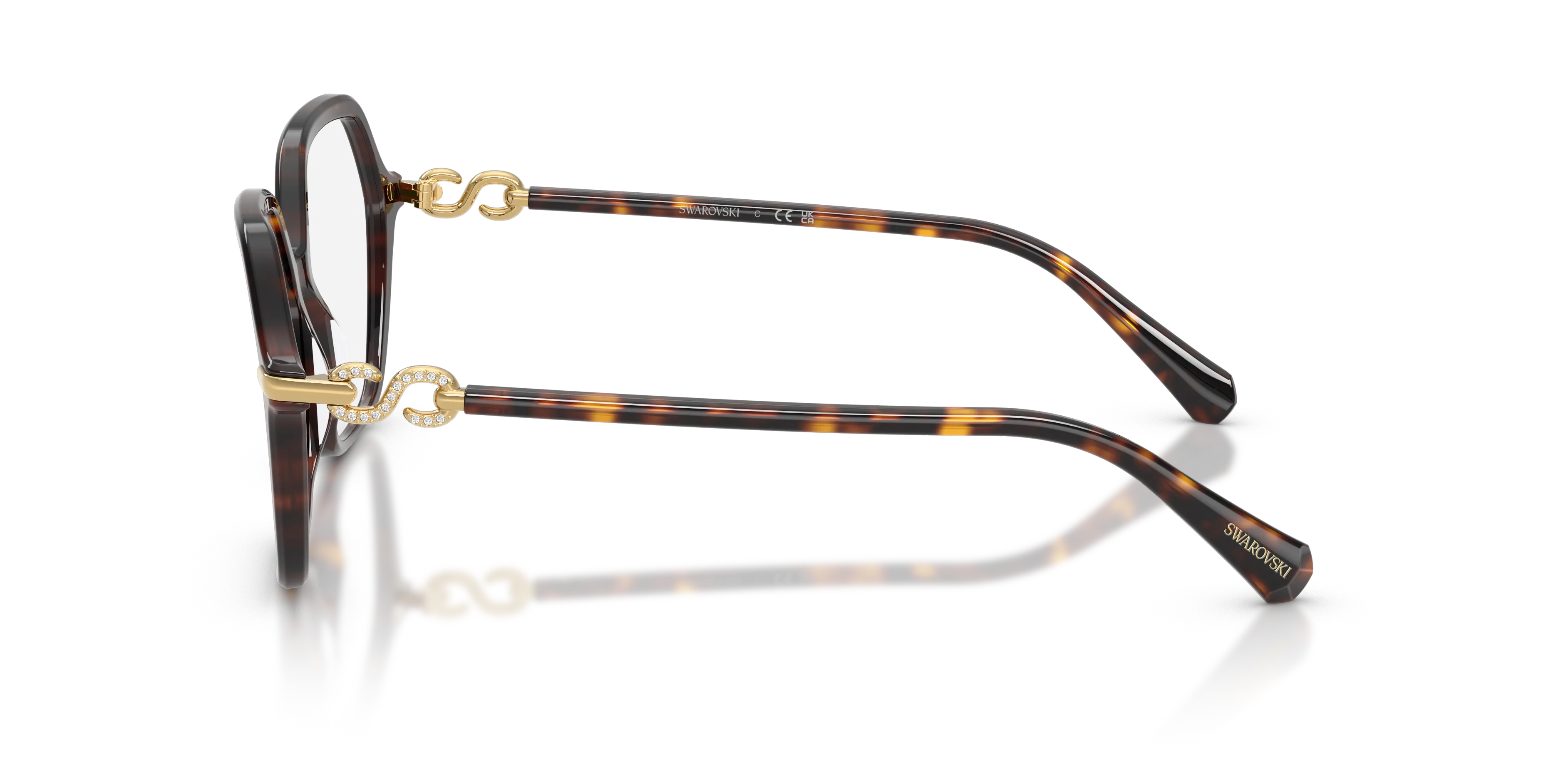 Swarovski SK2075 1002 Montature da vista Acetato Tartaruga Trasparente Geometrica Normale - immagine 4