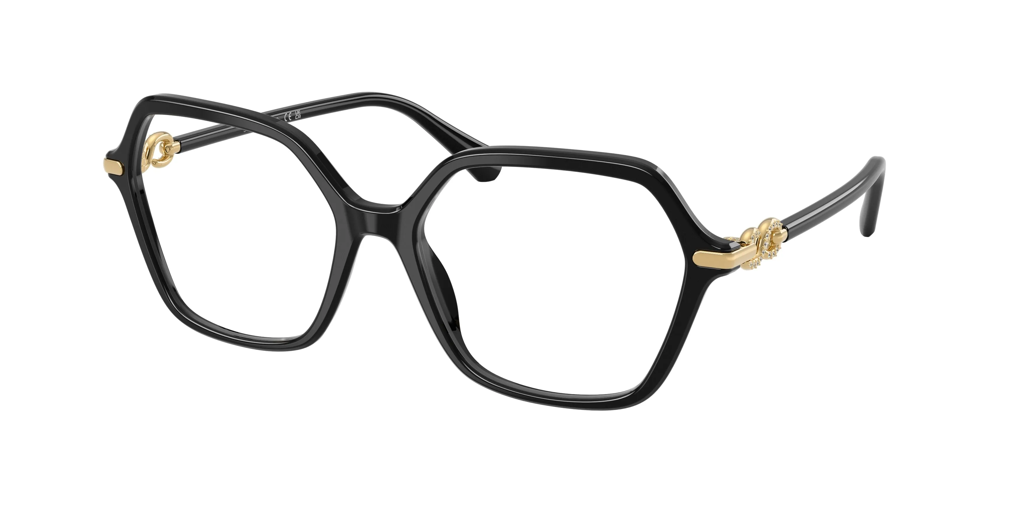 Swarovski SK2075 1001 Montature da vista Acetato Nero Trasparente Geometrica Normale - immagine 1