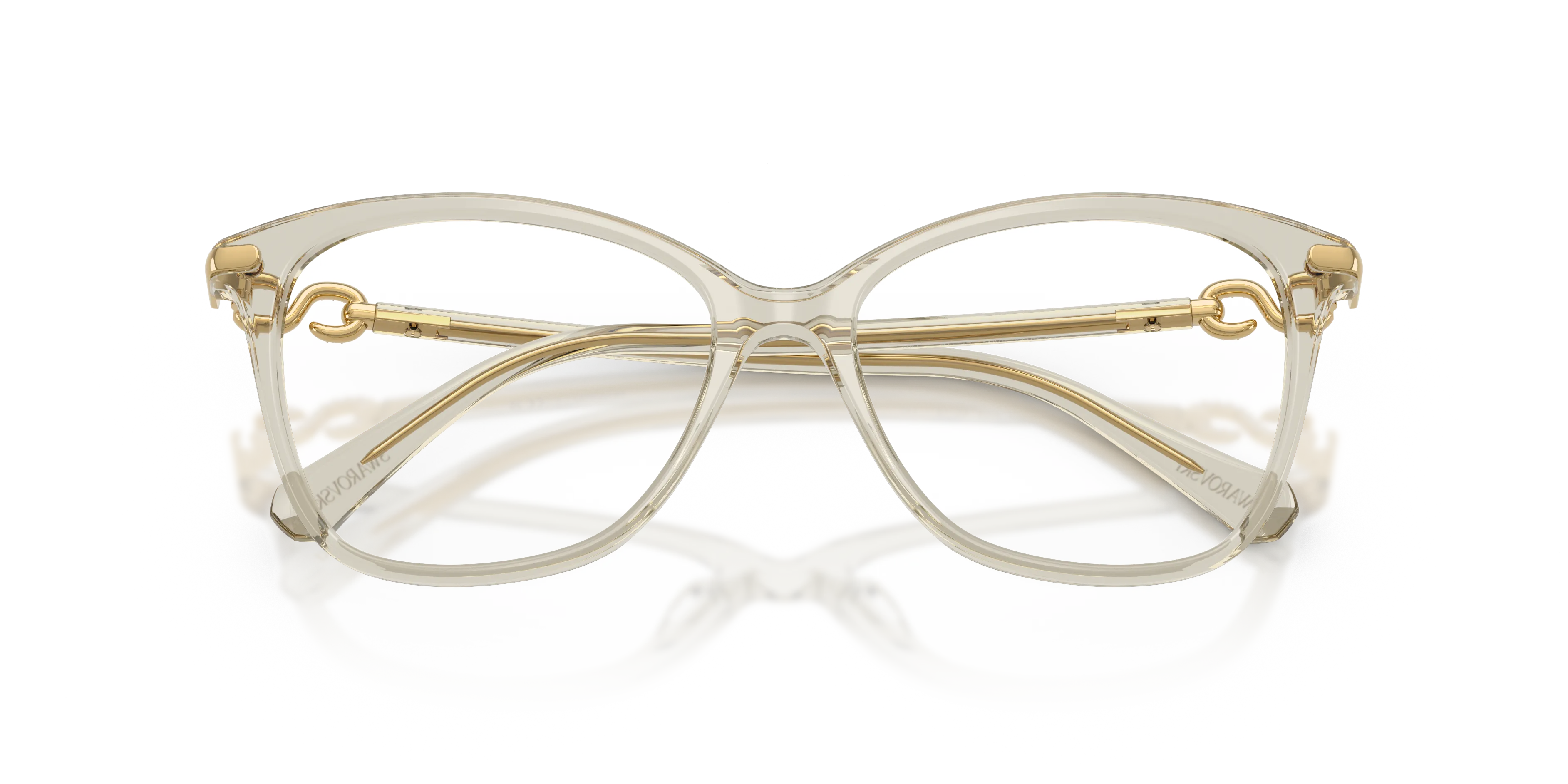 Swarovski SK2074 3003 Montature da vista Acetato Marrone Trasparente Cat Eye Normale - immagine 2