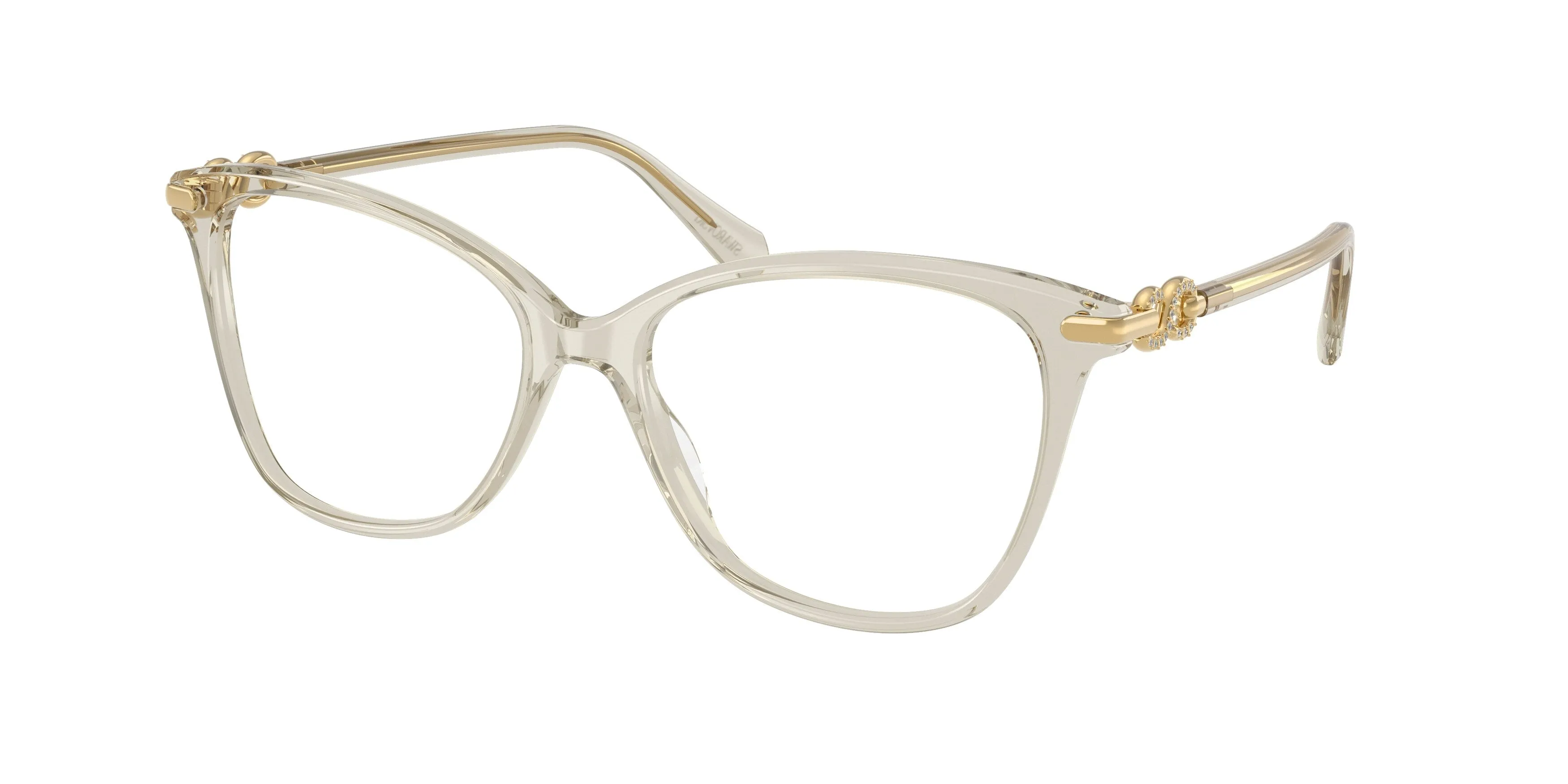 Swarovski SK2074 3003 Montature da vista Acetato Marrone Trasparente Cat Eye Normale - immagine 1