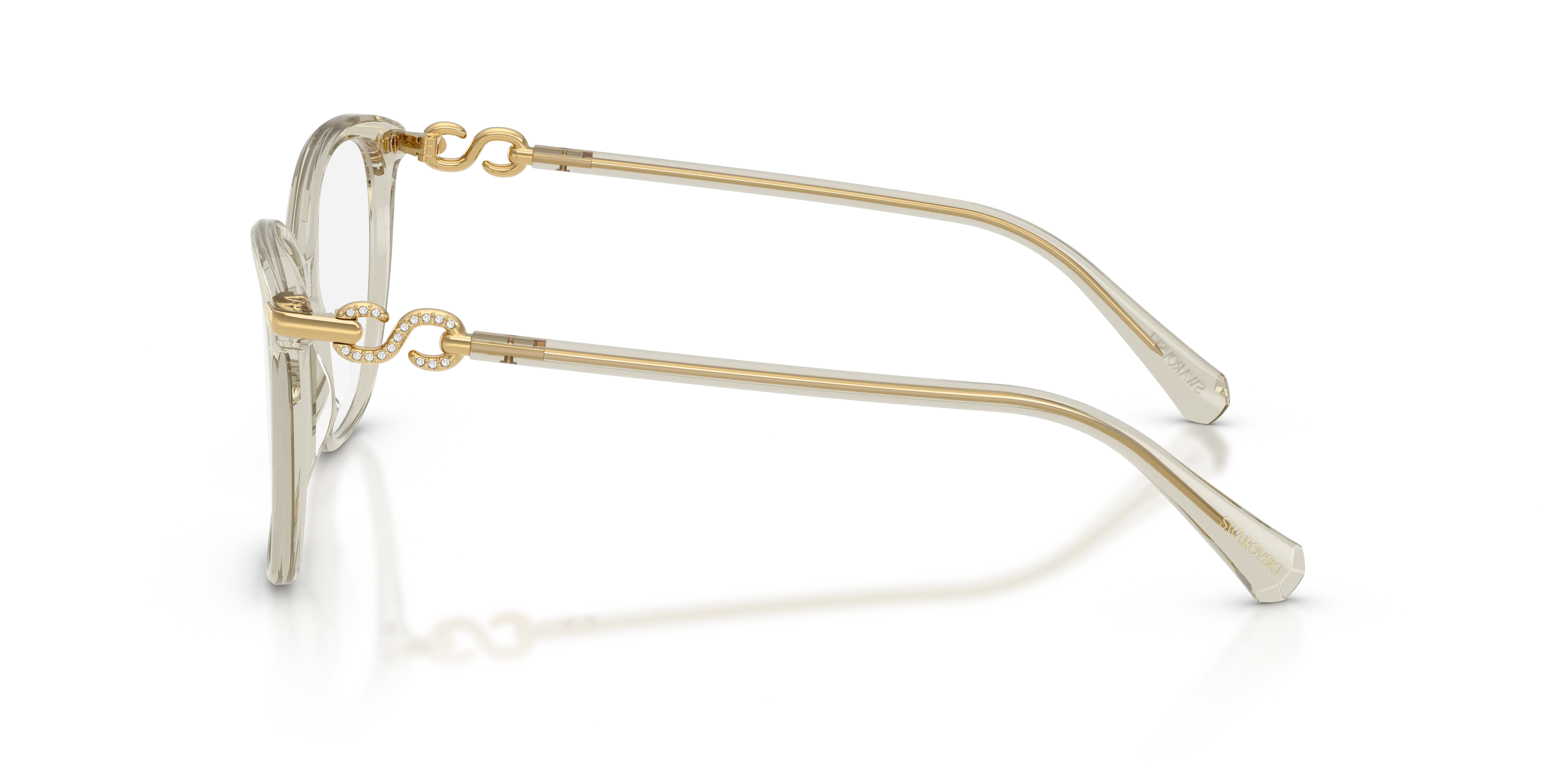 Swarovski SK2074 3003 Montature da vista Acetato Marrone Trasparente Cat Eye Normale - immagine 4