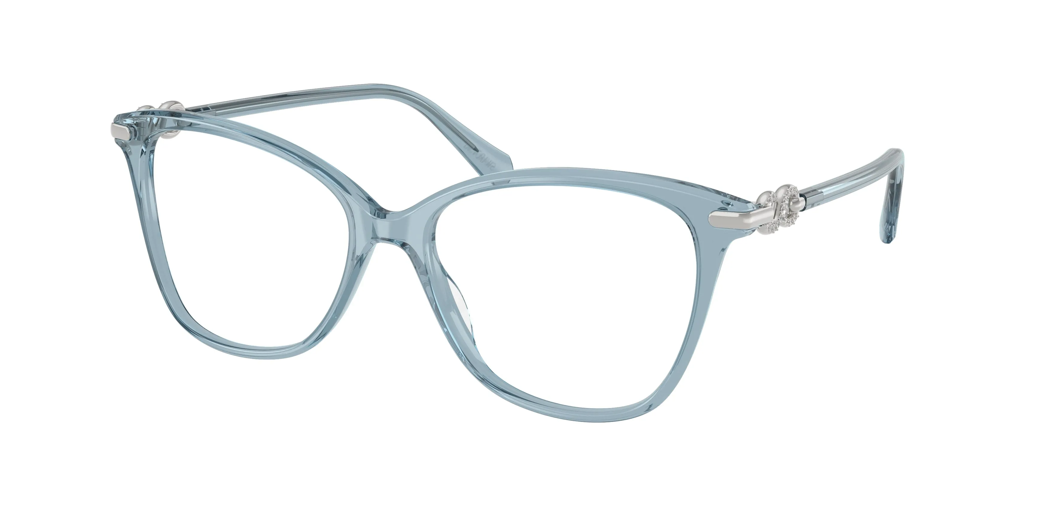 Swarovski SK2074 1108 Montature da vista Acetato Blu Trasparente Cat Eye Normale - immagine 1
