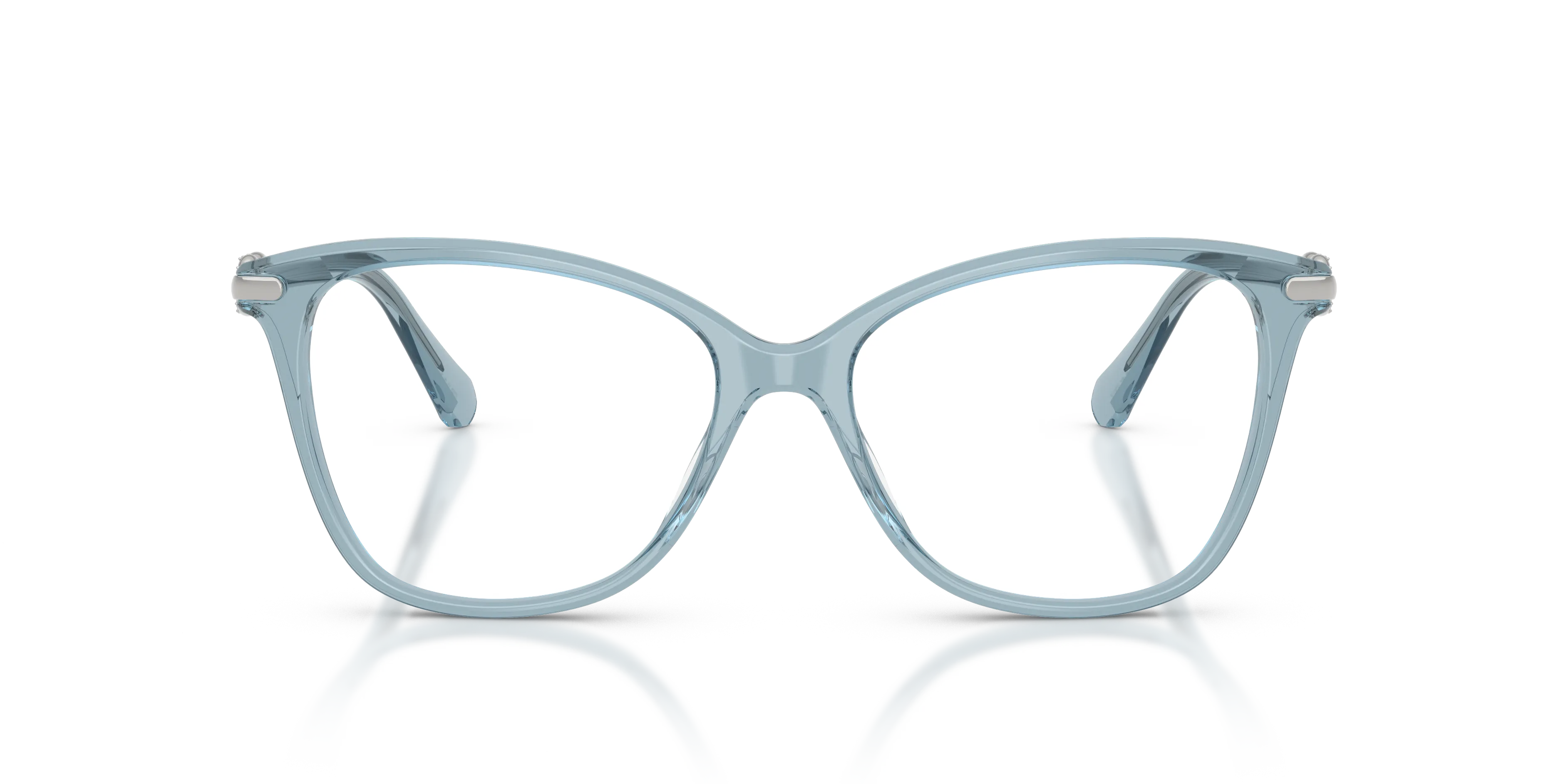 Swarovski SK2074 1108 Montature da vista Acetato Blu Trasparente Cat Eye Normale - immagine 3