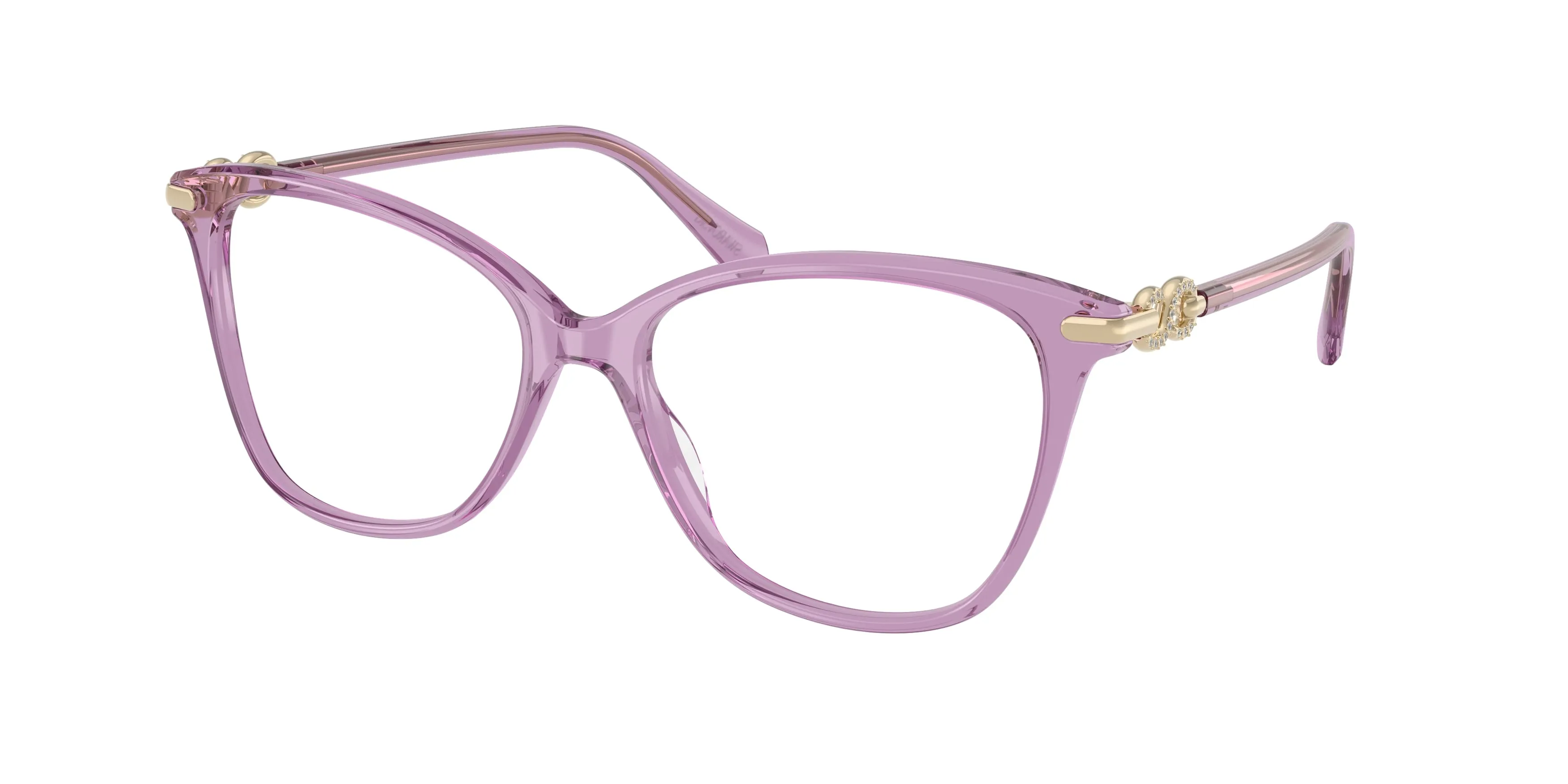 Swarovski SK2074 1096 Montature da vista Acetato Viola Trasparente Cat Eye Normale - immagine 1