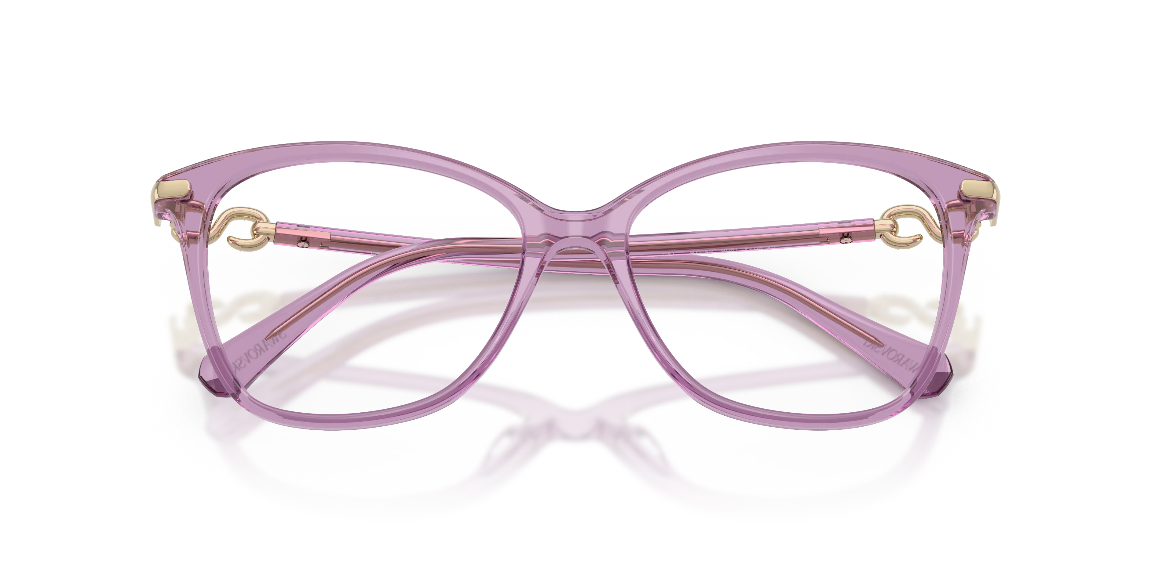 Swarovski SK2074 1096 Montature da vista Acetato Viola Trasparente Cat Eye Normale - immagine 2