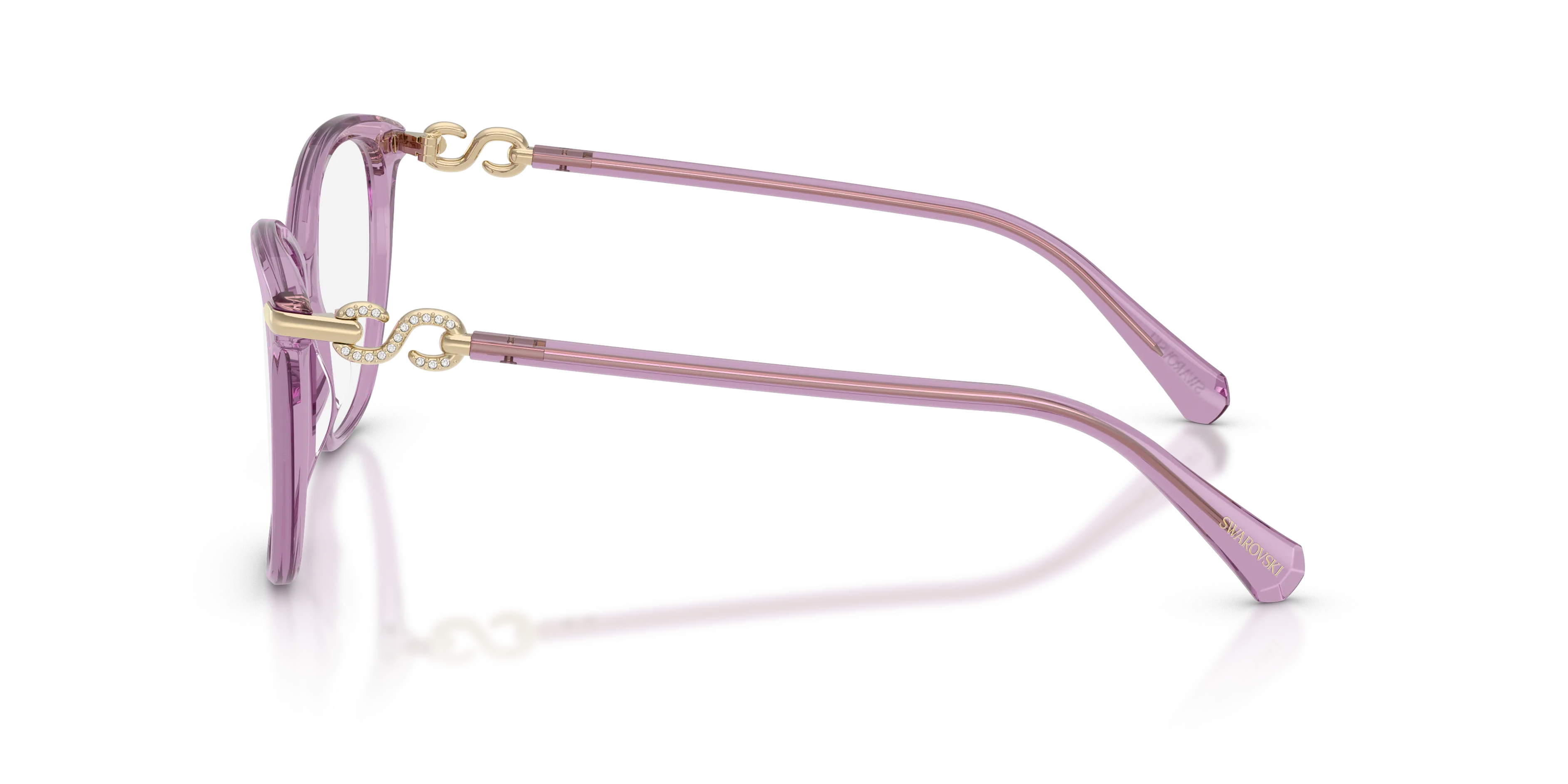 Swarovski SK2074 1096 Montature da vista Acetato Viola Trasparente Cat Eye Normale - immagine 4