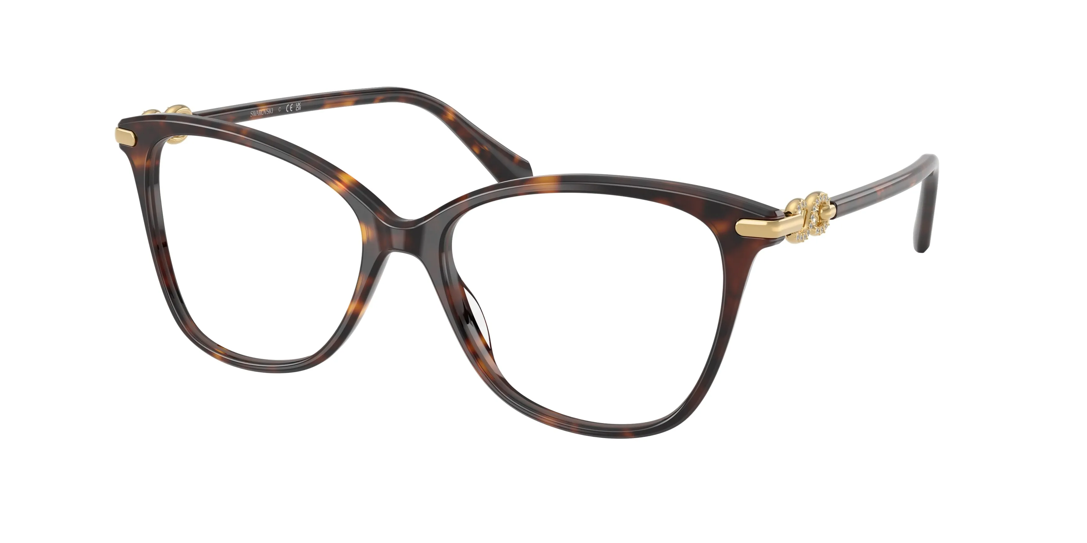 Swarovski SK2074 1002 Montature da vista Acetato Tartaruga Trasparente Cat Eye Normale - immagine 1
