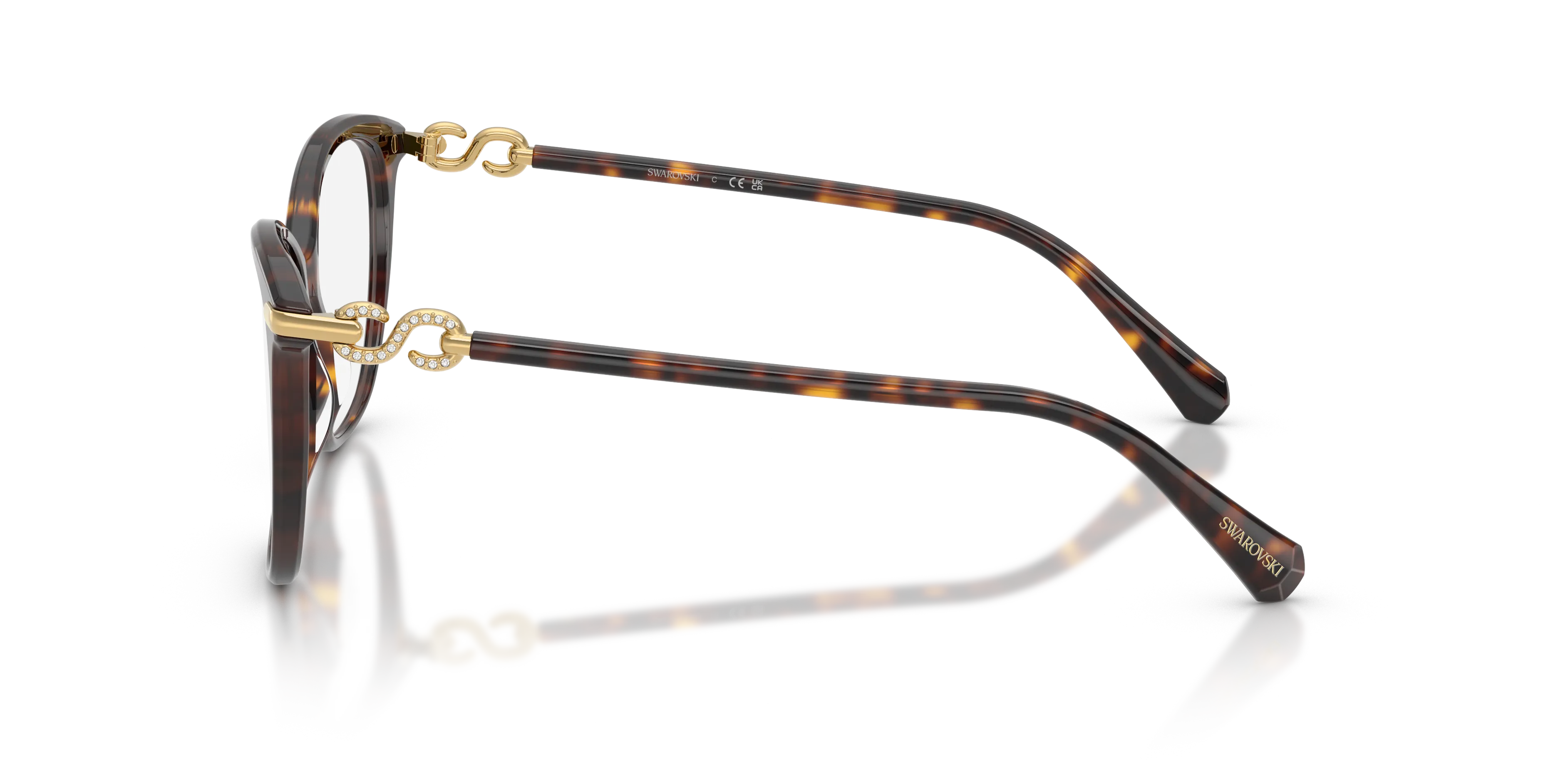 Swarovski SK2074 1002 Montature da vista Acetato Tartaruga Trasparente Cat Eye Normale - immagine 4
