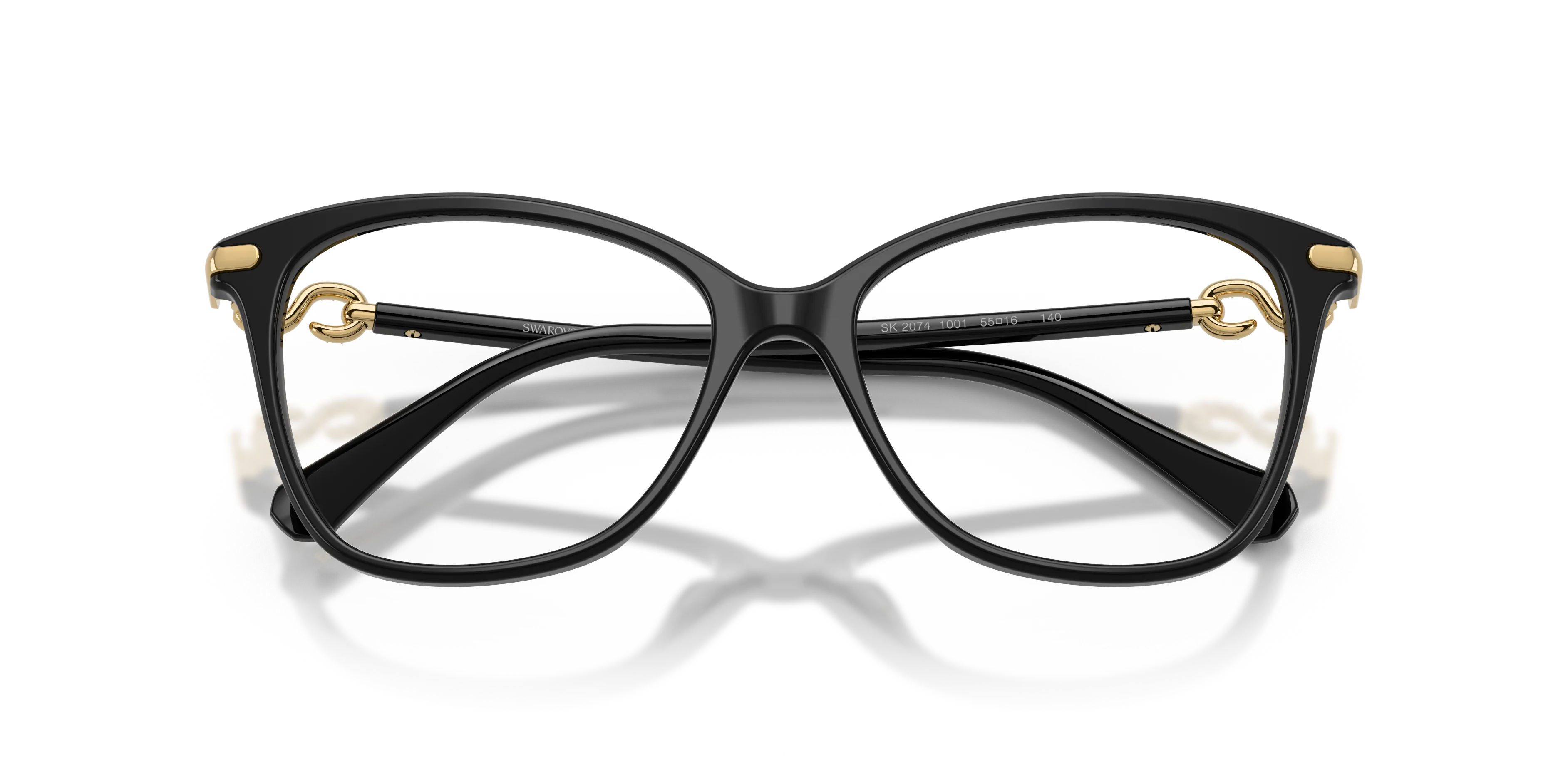 Swarovski SK2074 1001 Montature da vista Acetato Nero Trasparente Cat Eye Normale - immagine 2