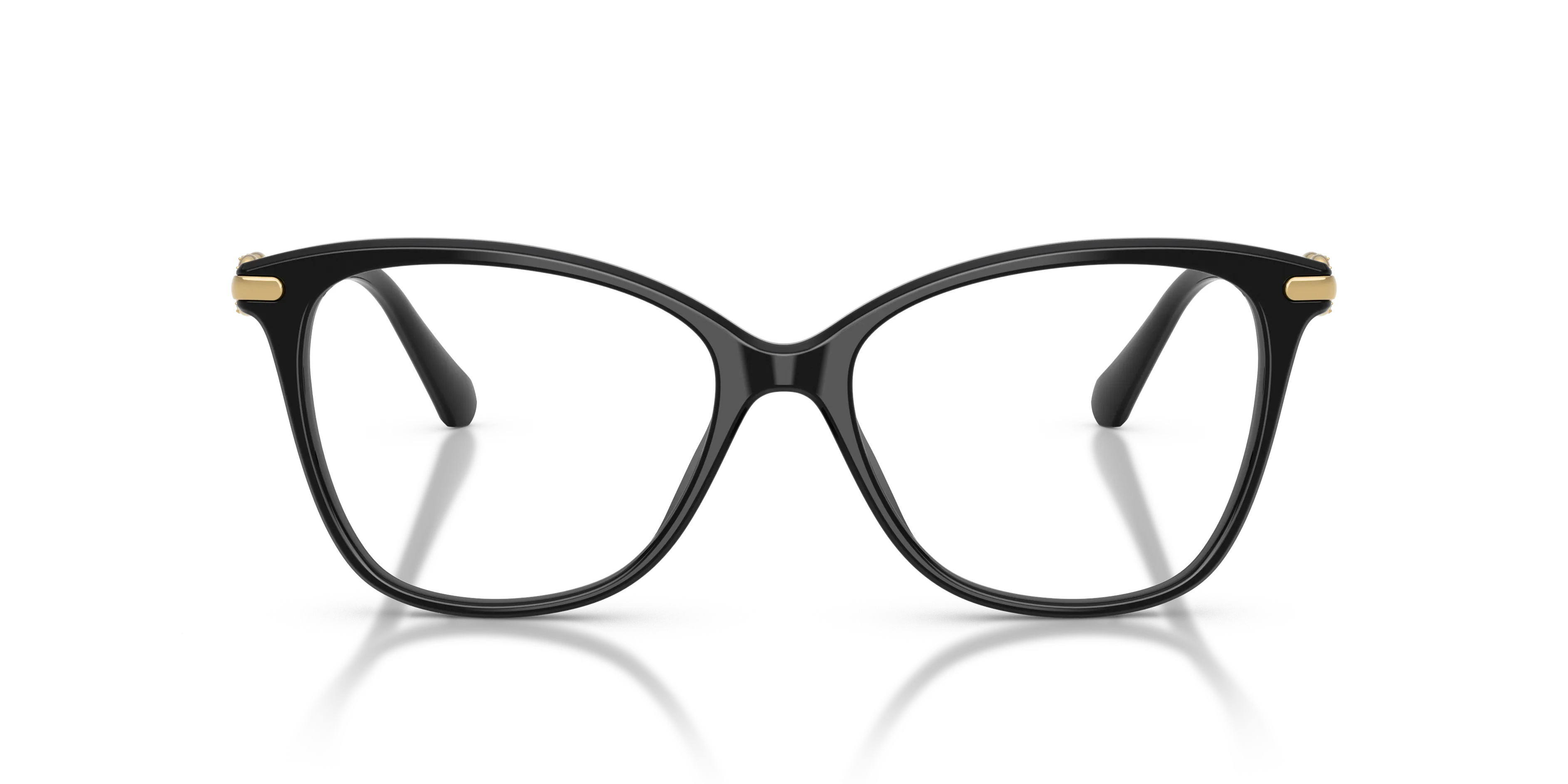 Swarovski SK2074 1001 Montature da vista Acetato Nero Trasparente Cat Eye Normale - immagine 3