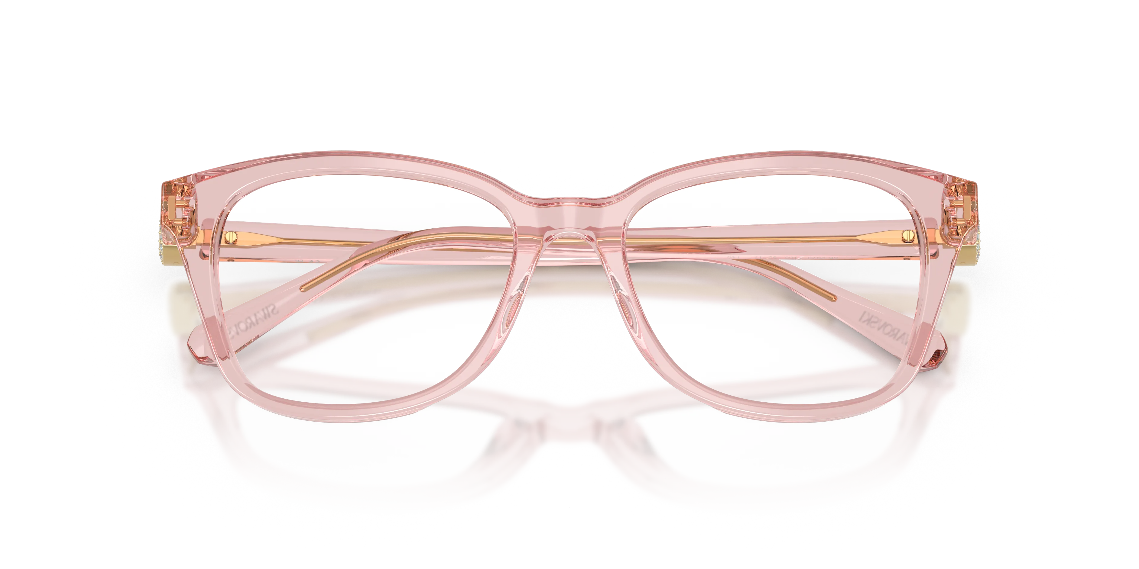 Swarovski SK2073 1105 Montature da vista Acetato Rosa Trasparente Pillow Normale - immagine 2