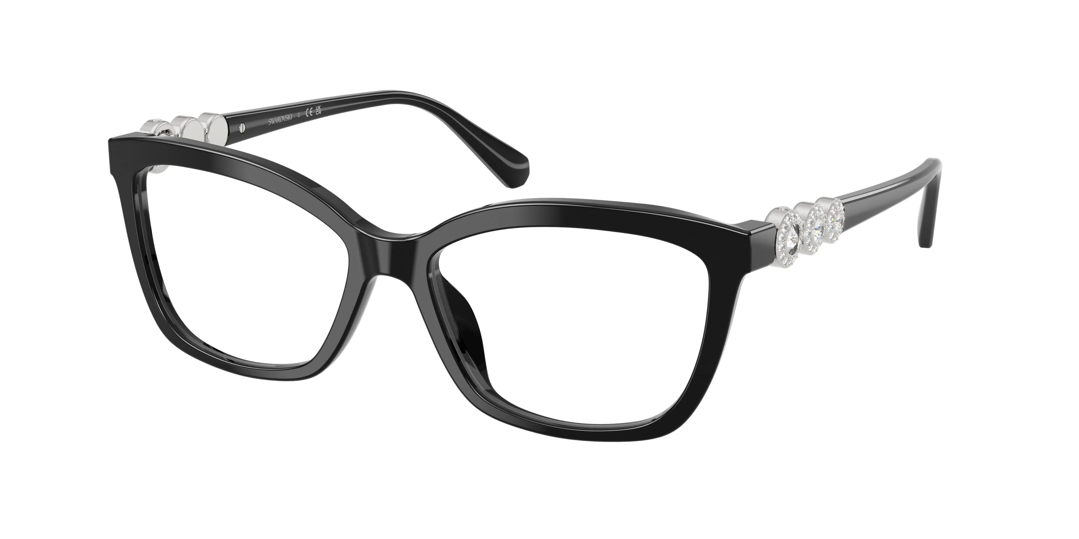 Swarovski SK2072U 1038 Montature da vista Acetato Nero Trasparente Pillow Normale - immagine 1