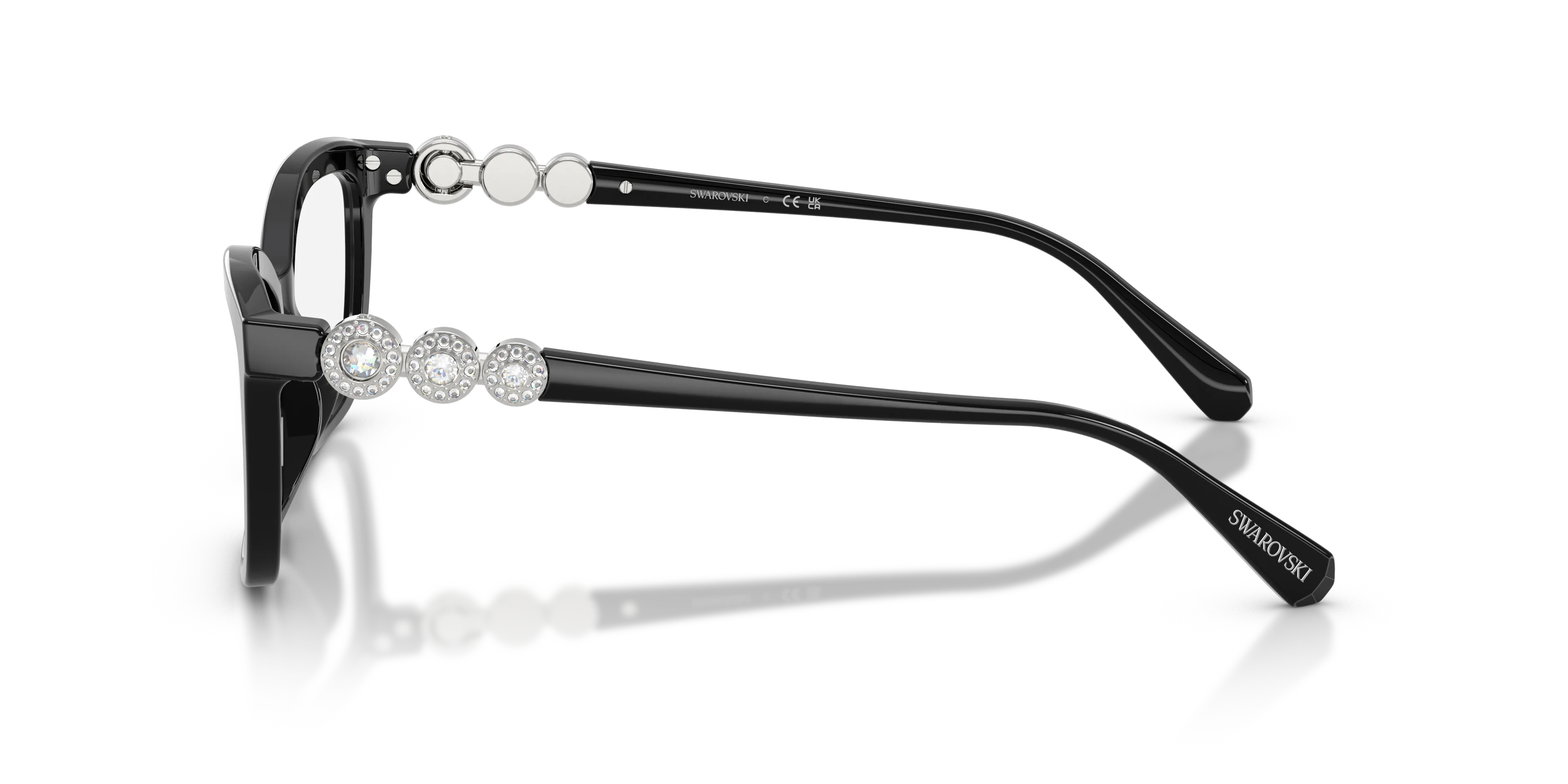 Swarovski SK2072U 1038 Montature da vista Acetato Nero Trasparente Pillow Normale - immagine 4