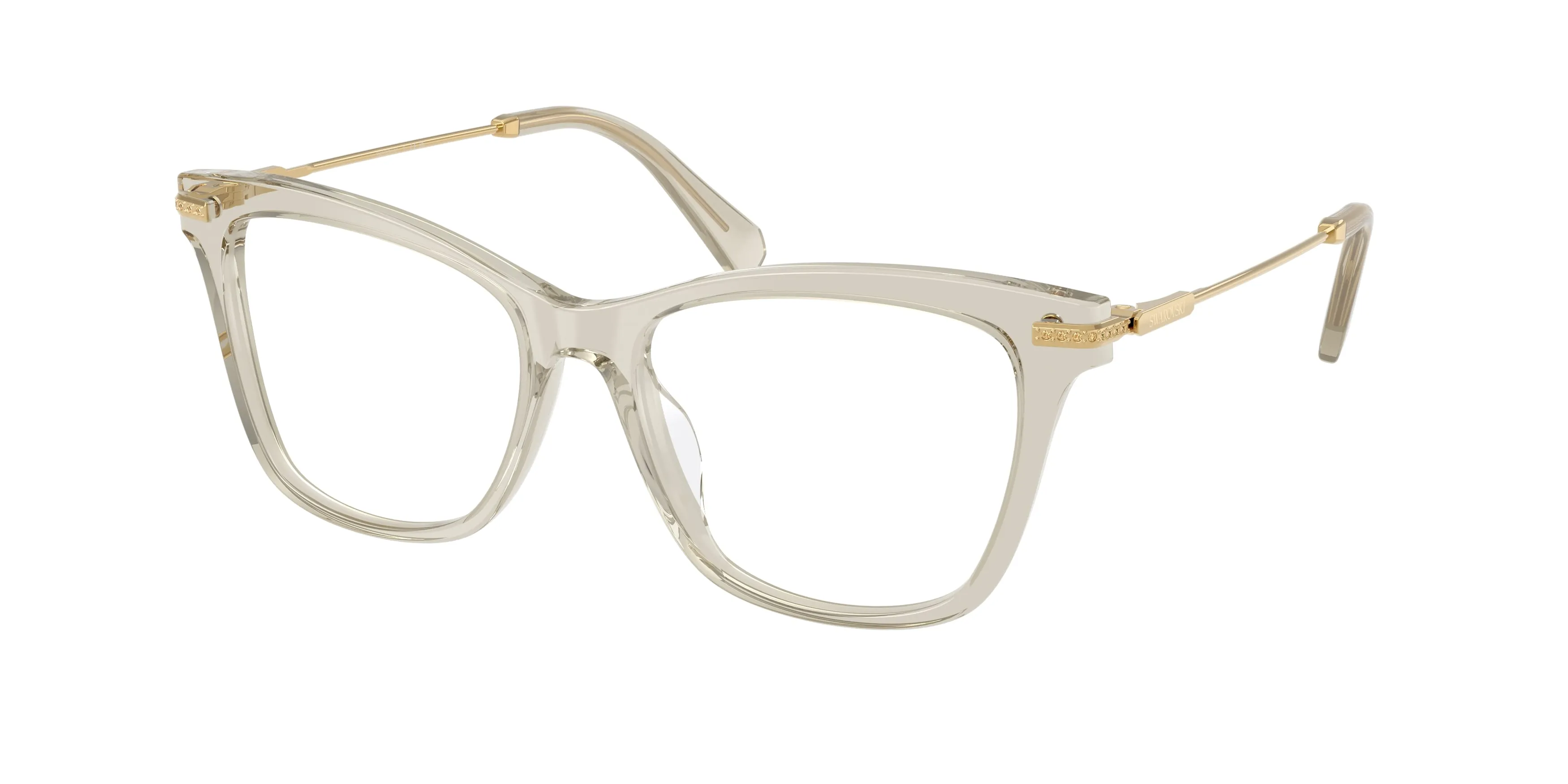 Swarovski SK2071U 3003 Montature da vista Acetato Marrone Trasparente Cat Eye Normale - immagine 1