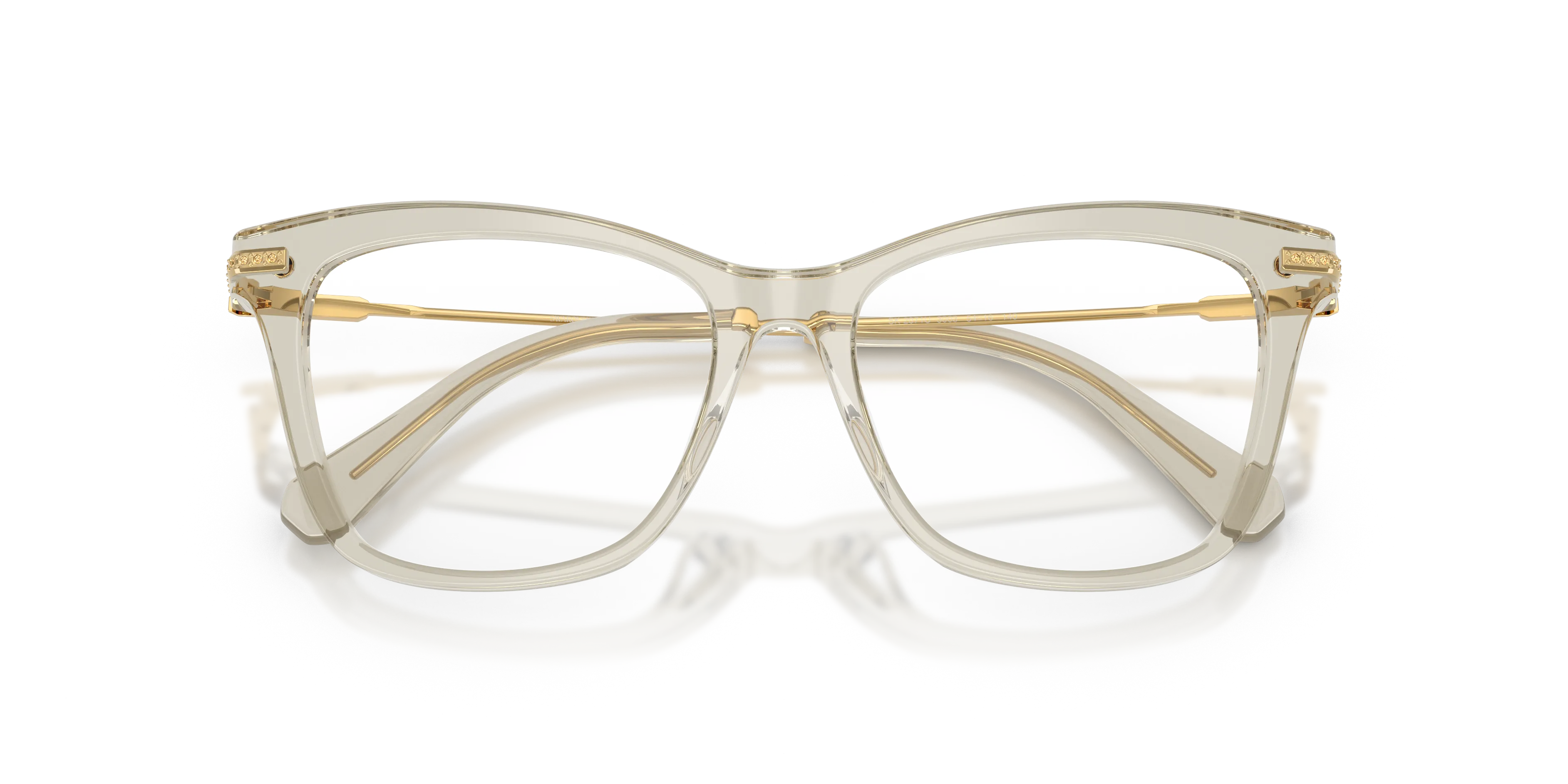 Swarovski SK2071U 3003 Montature da vista Acetato Marrone Trasparente Cat Eye Normale - immagine 2