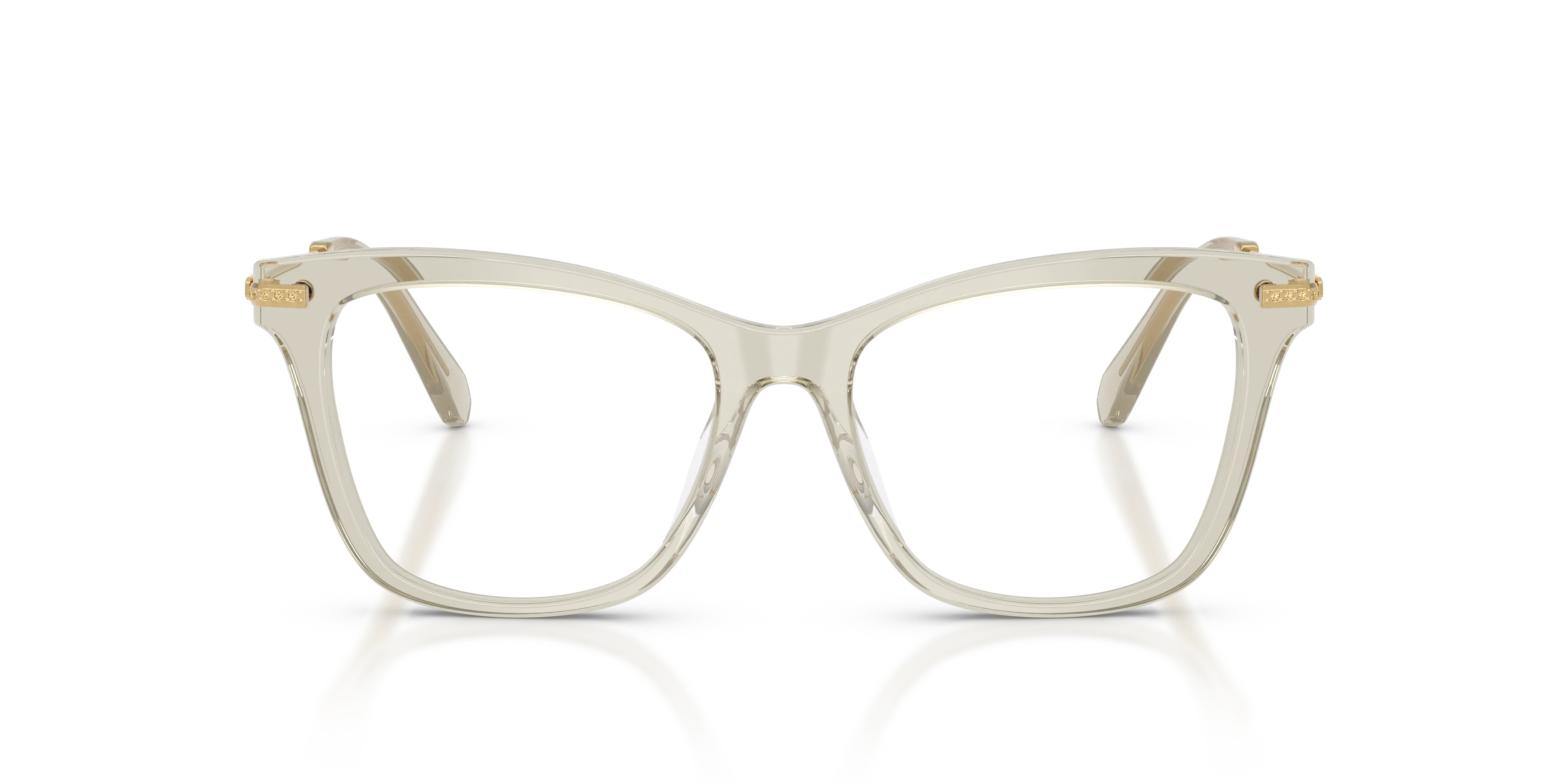 Swarovski SK2071U 3003 Montature da vista Acetato Marrone Trasparente Cat Eye Normale - immagine 3