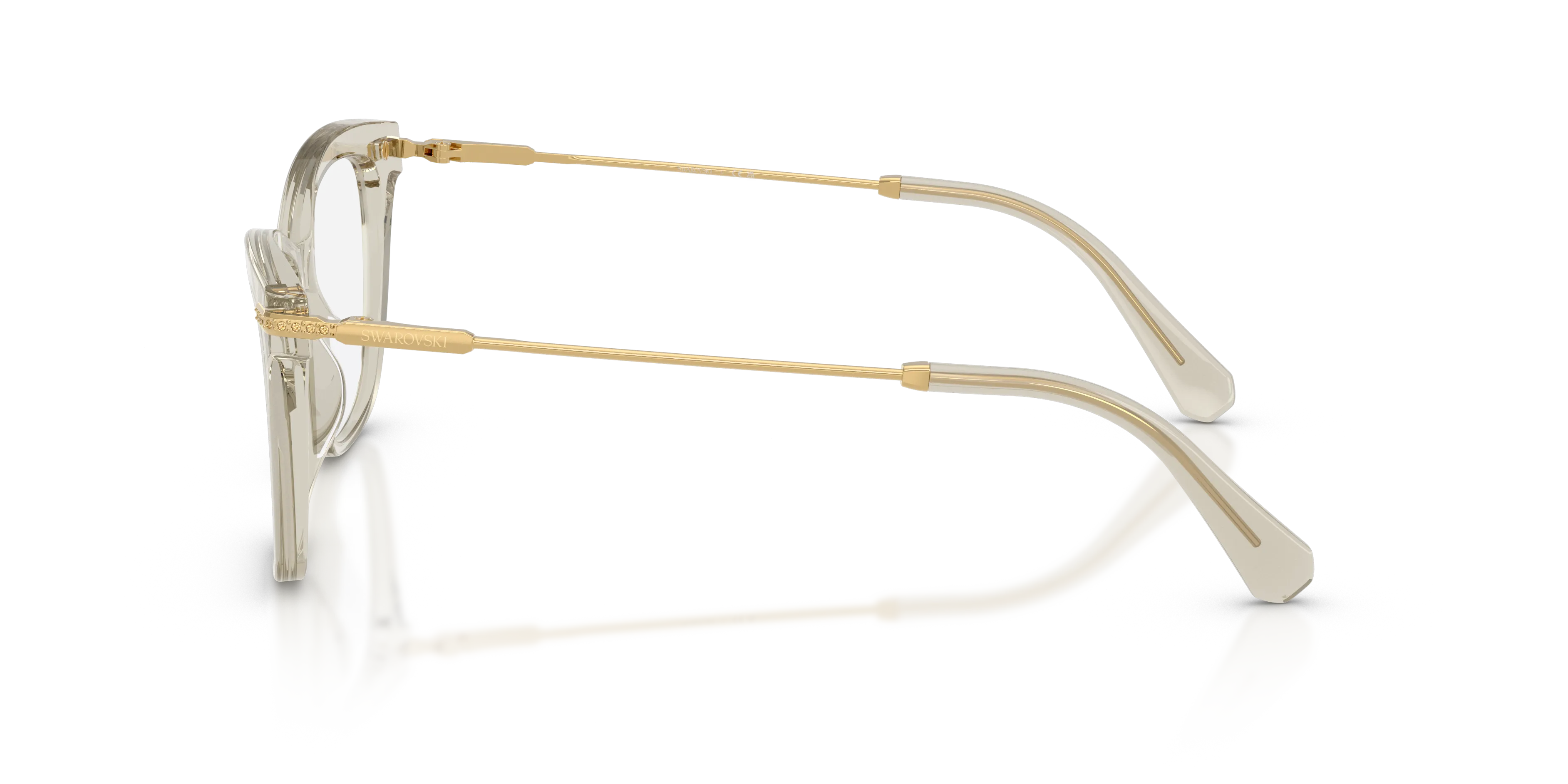 Swarovski SK2071U 3003 Montature da vista Acetato Marrone Trasparente Cat Eye Normale - immagine 4