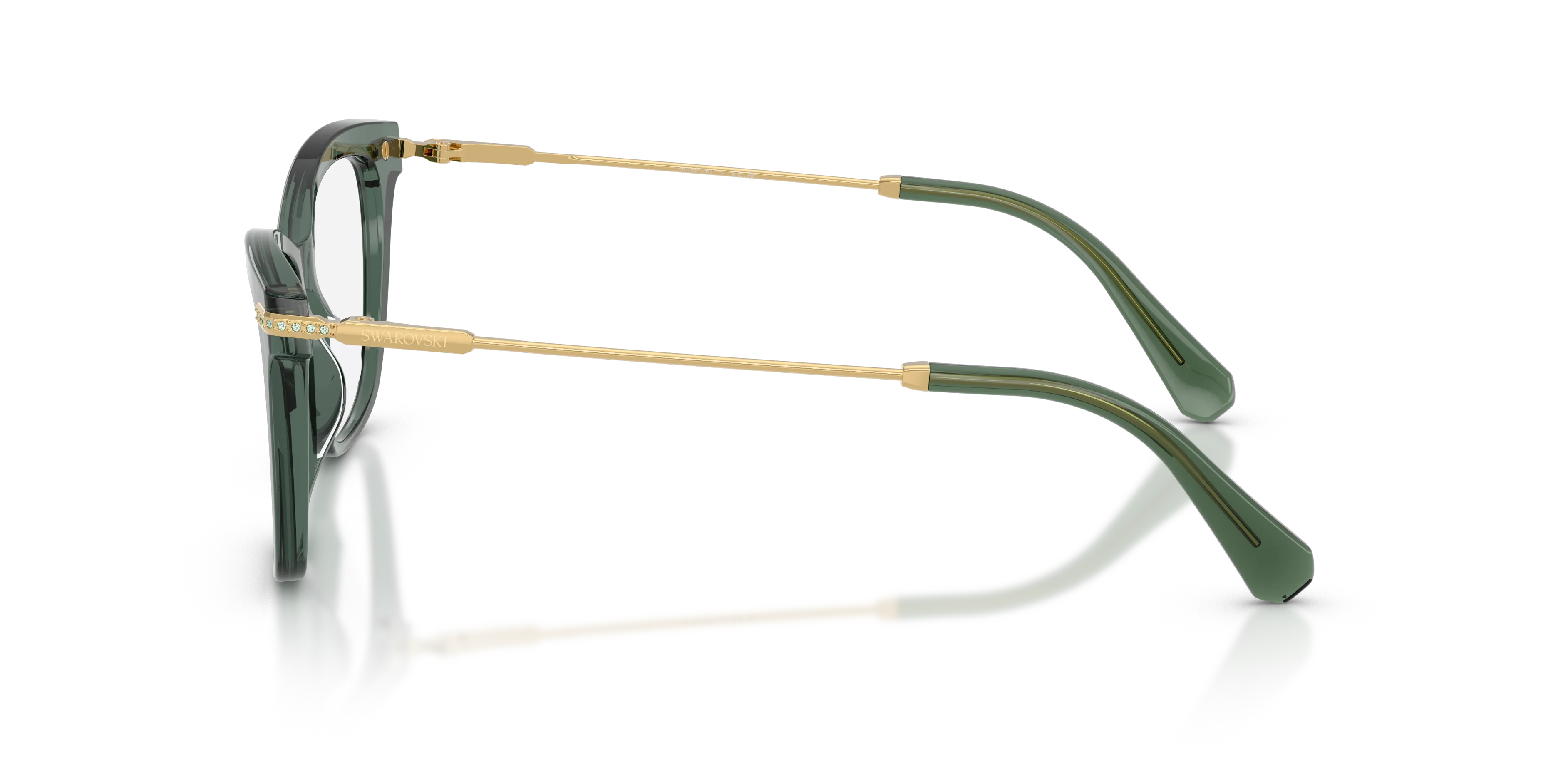 Swarovski SK2071U 1043 Montature da vista Acetato Verde Trasparente Cat Eye Normale - immagine 4
