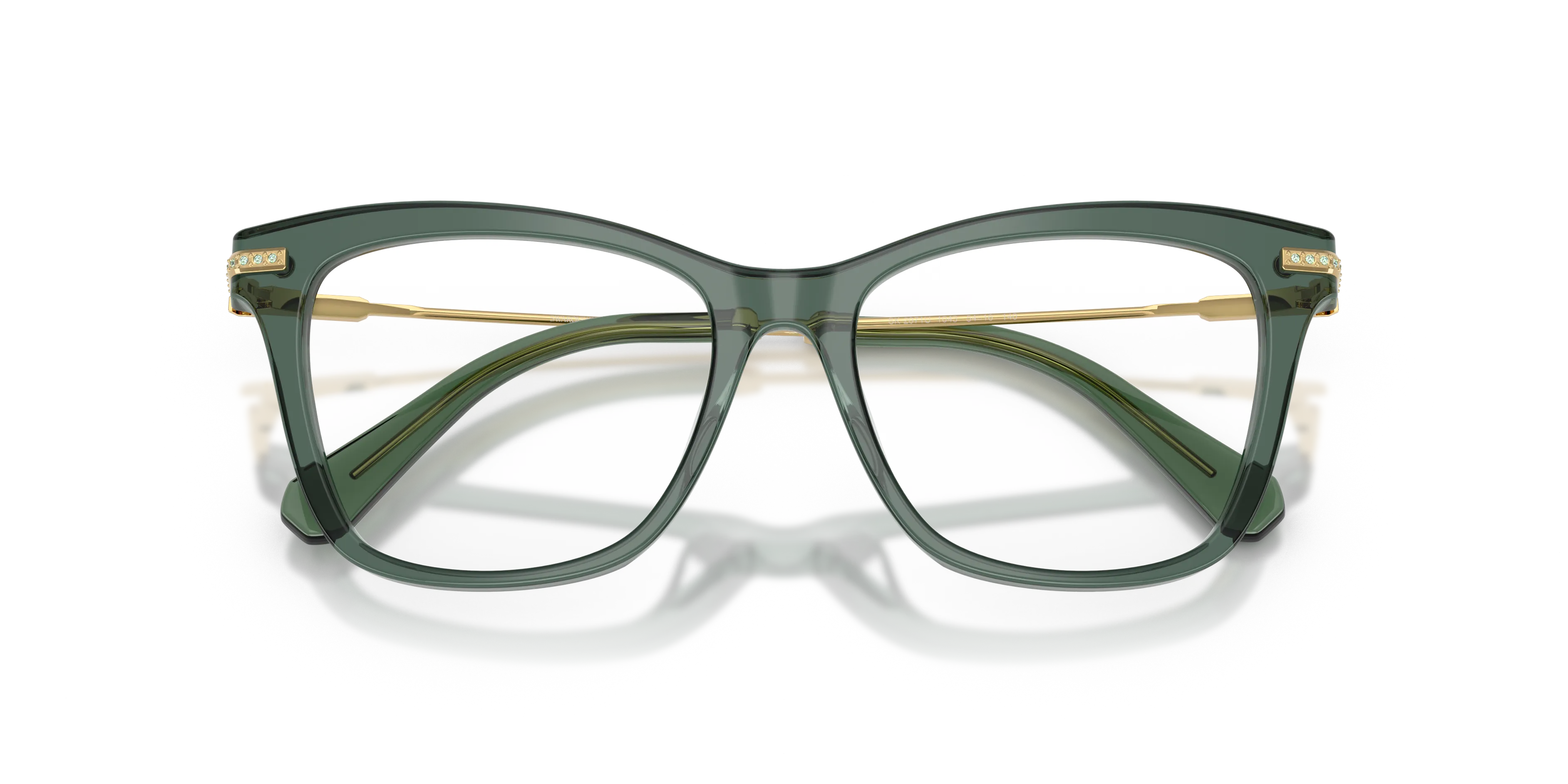 Swarovski SK2071U 1043 Montature da vista Acetato Verde Trasparente Cat Eye Normale - immagine 2